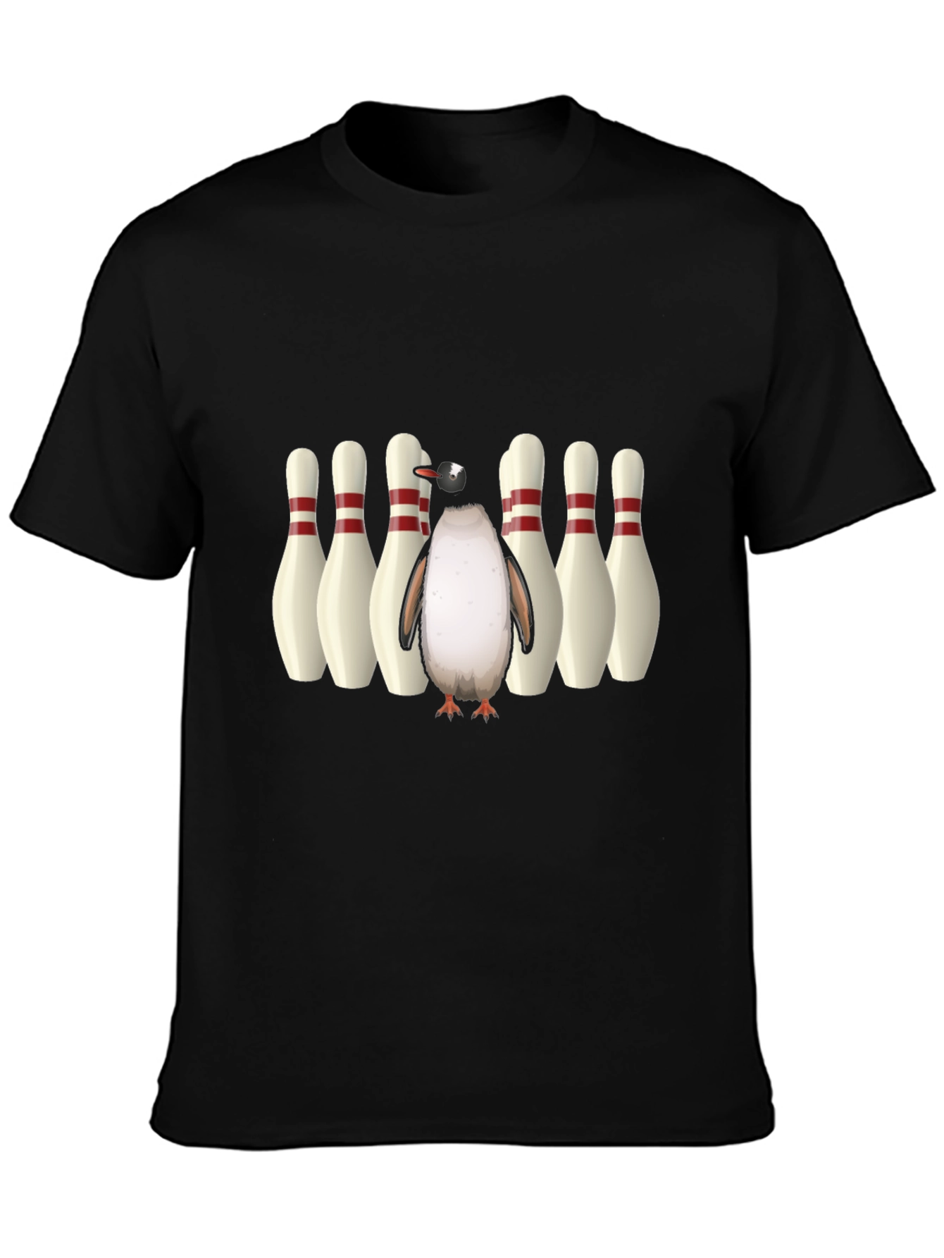 Black Penguin Bowling Strike T-Shirt view 3
