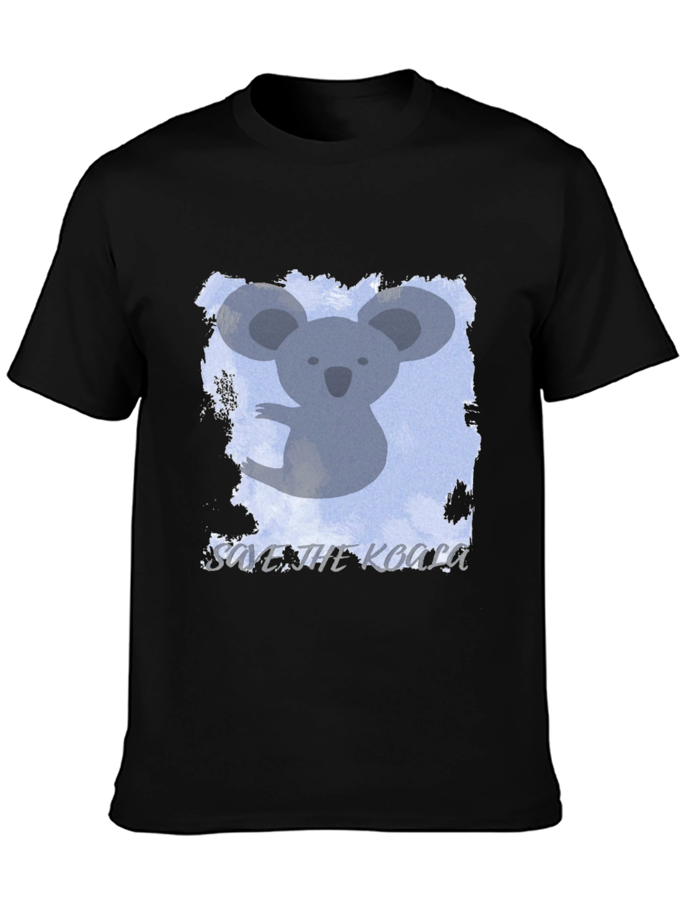 Black Save the Koala Graphic Tee - Black Crew Neck T-Shirt view 3