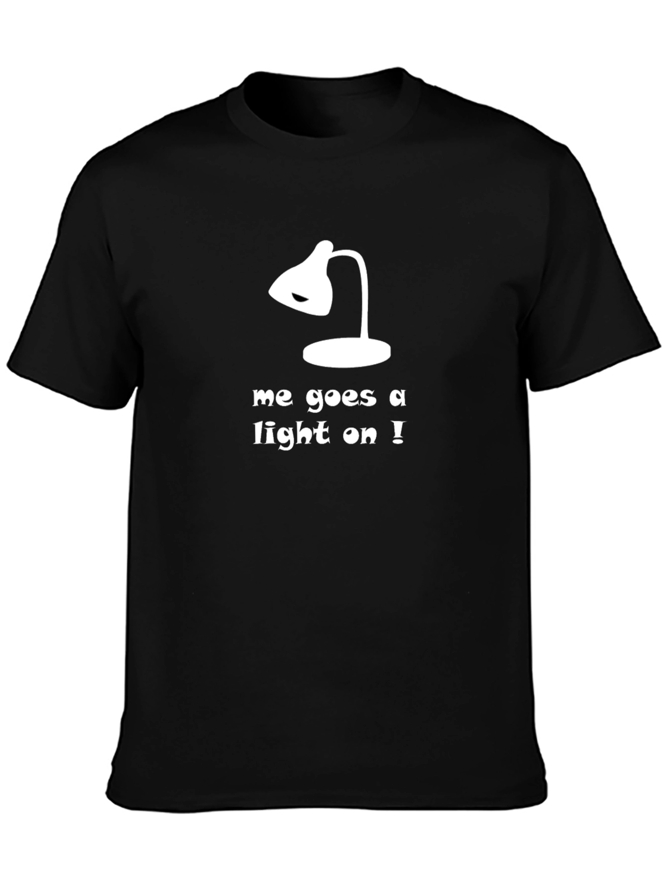 Black Humorous "Light On" Graphic Tee view 3