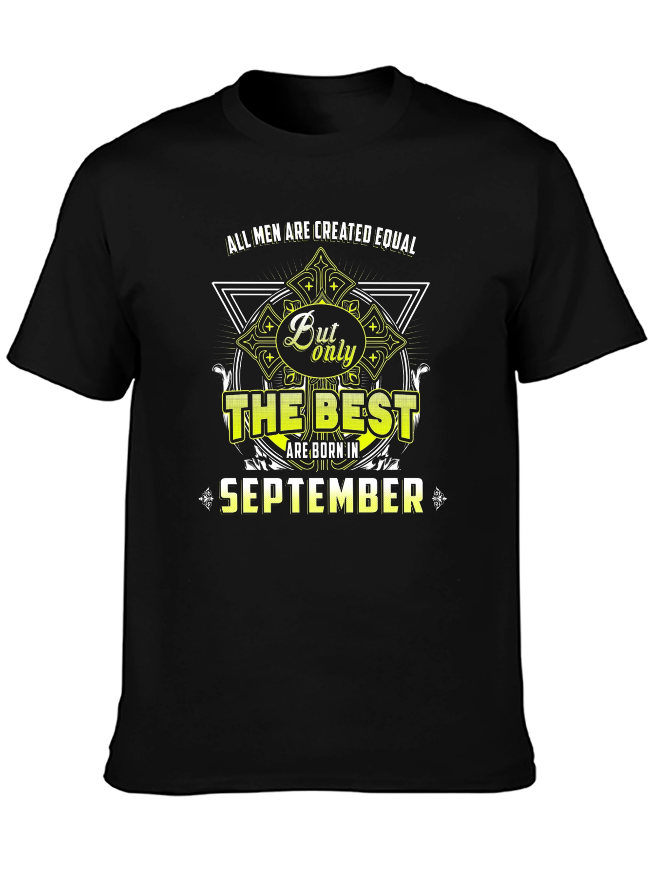 Black Men's 'Best Are Born in September' Graphic T-Shirt view 3