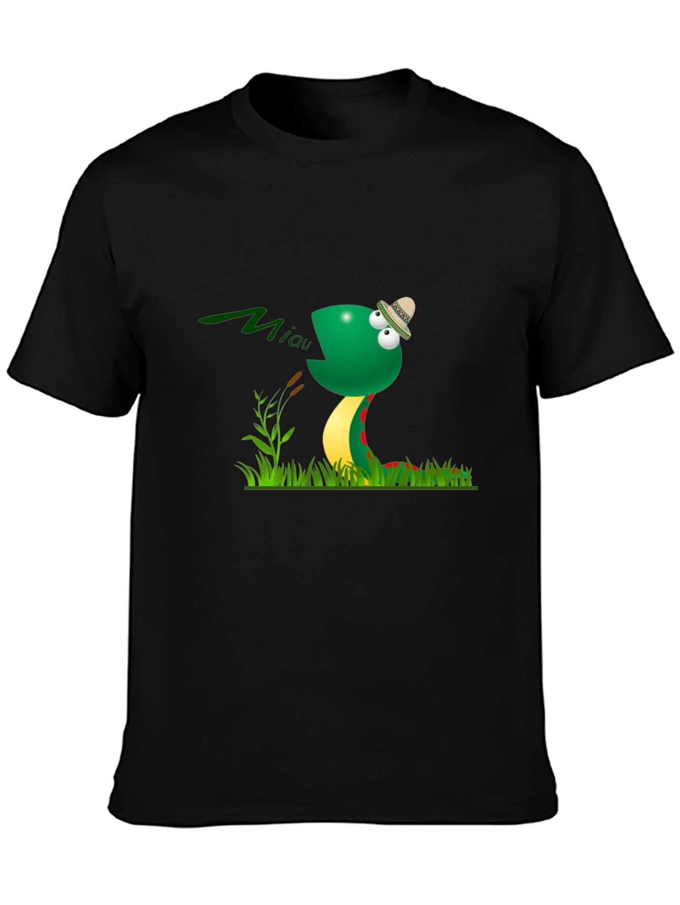 Black Cartoon Snake T-Shirt view 3