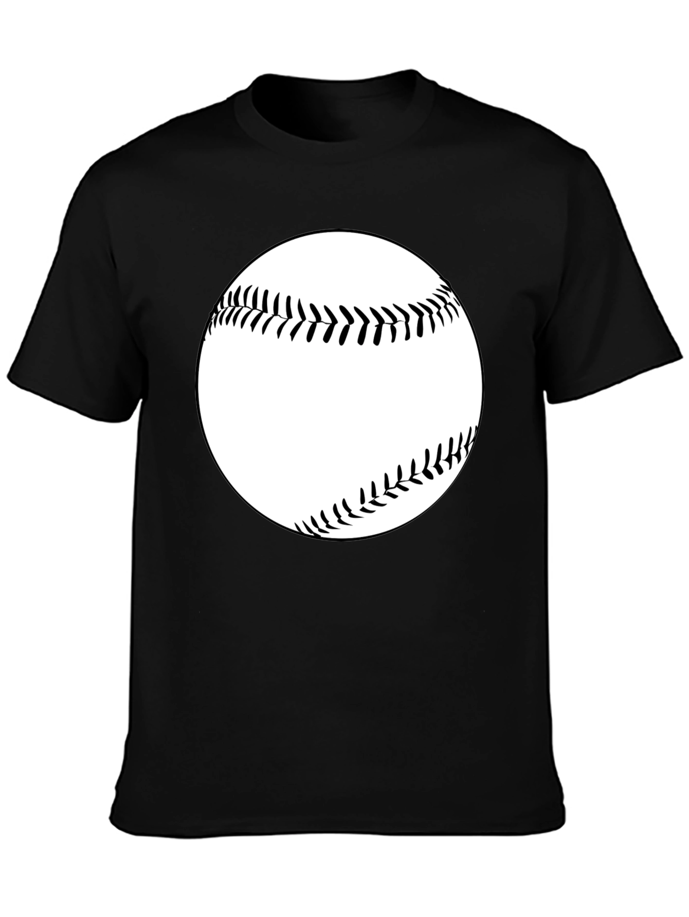 Black Baseball Graphic Tee - Classic Black T-Shirt view 3