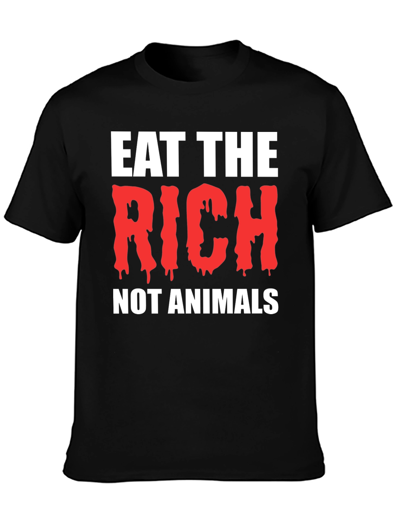 Black Eat The Rich Black T-Shirt view 3