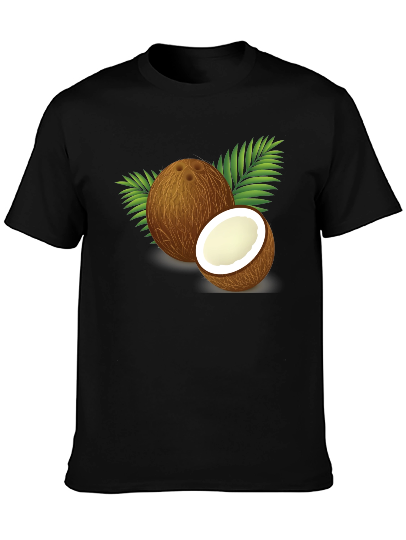 Black Coconut Graphic Tee - Tropical Summer Vibes view 3