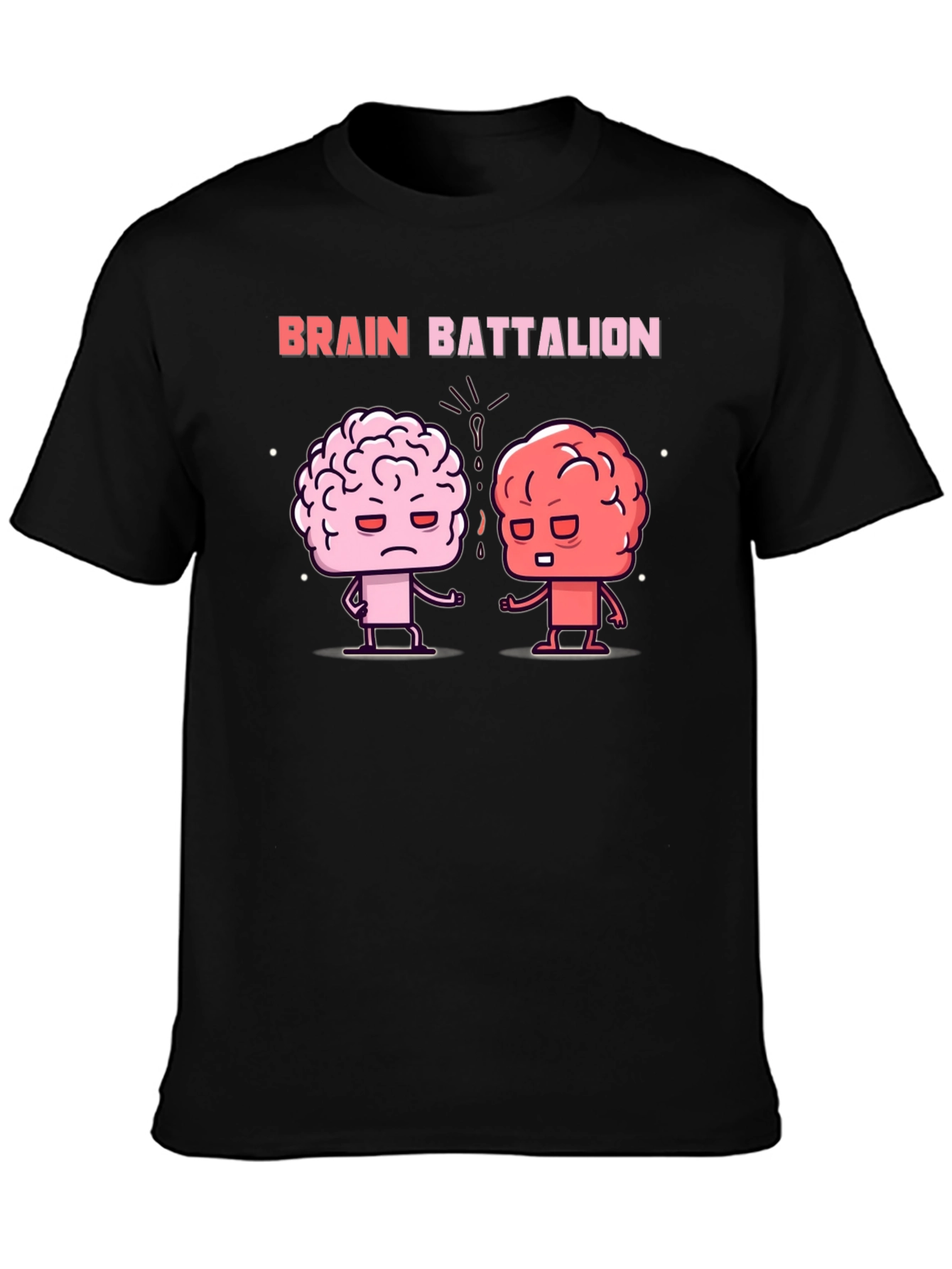 Black Brain Battalion Graphic Tee - Black Cotton T-Shirt view 3