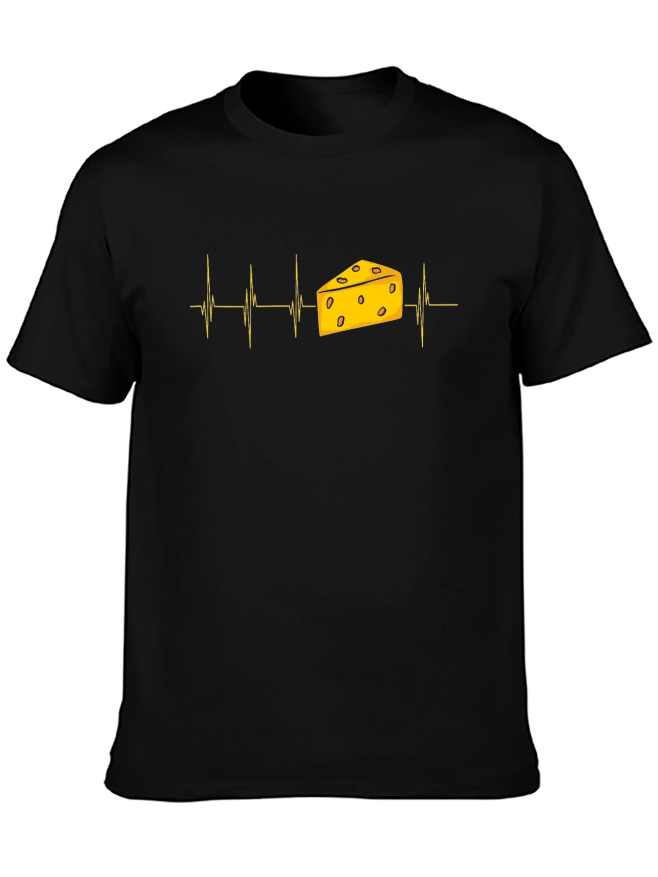 Black Cheese Heartbeat T-Shirt view 3