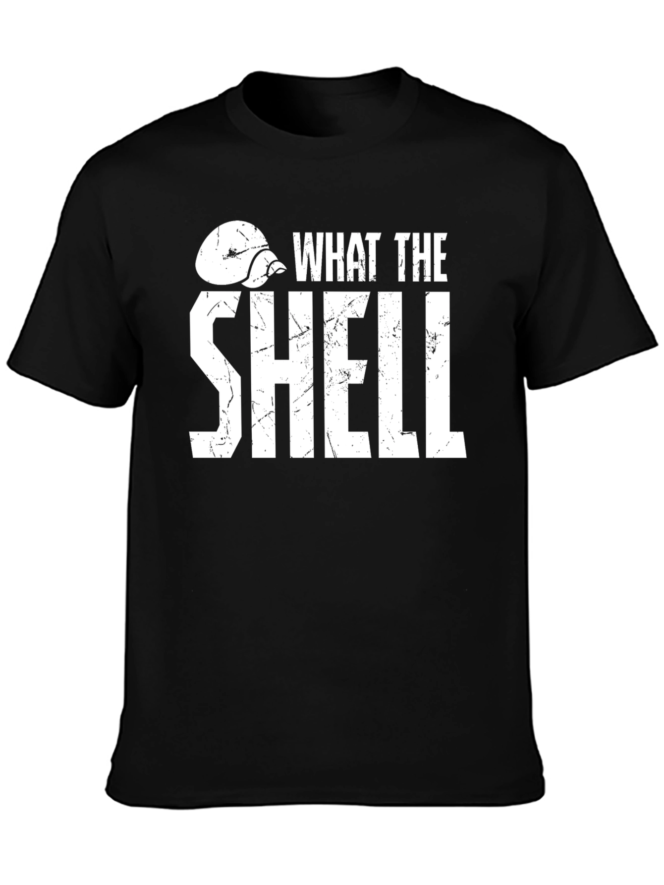Black What the Shell Graphic T-Shirt - Funny Novelty Tee view 3