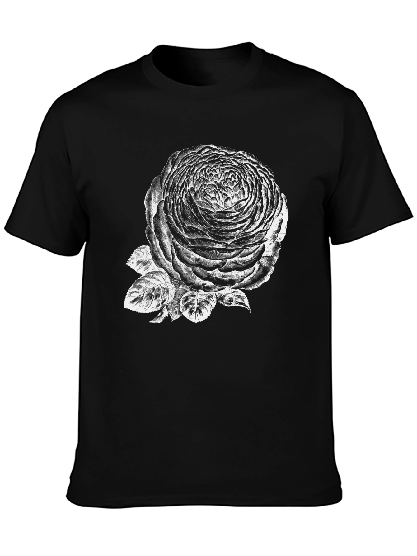 Black Black Rose Graphic T-Shirt for Men view 3