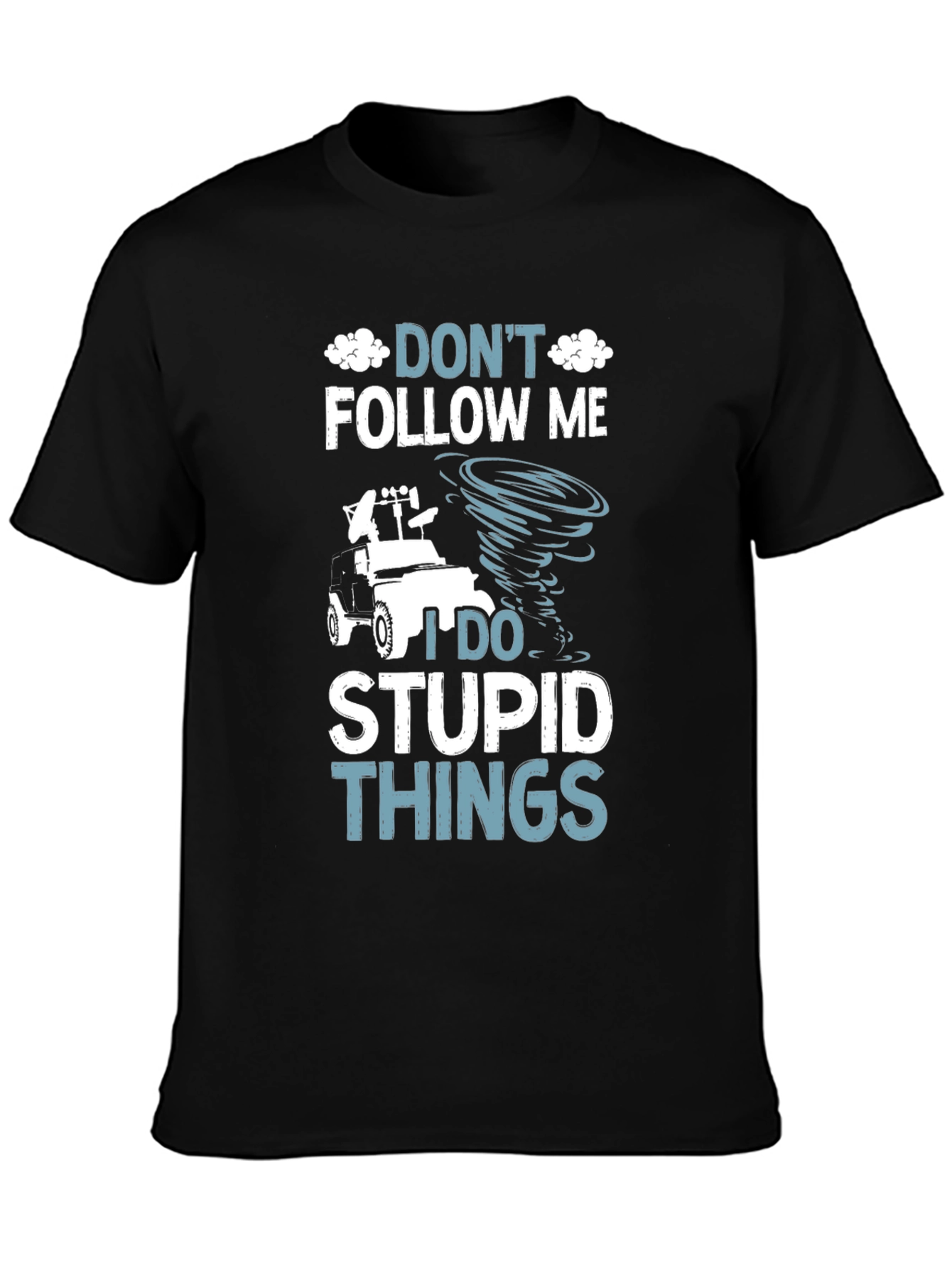 Black Funny Graphic Tee - Don't Follow Me view 3