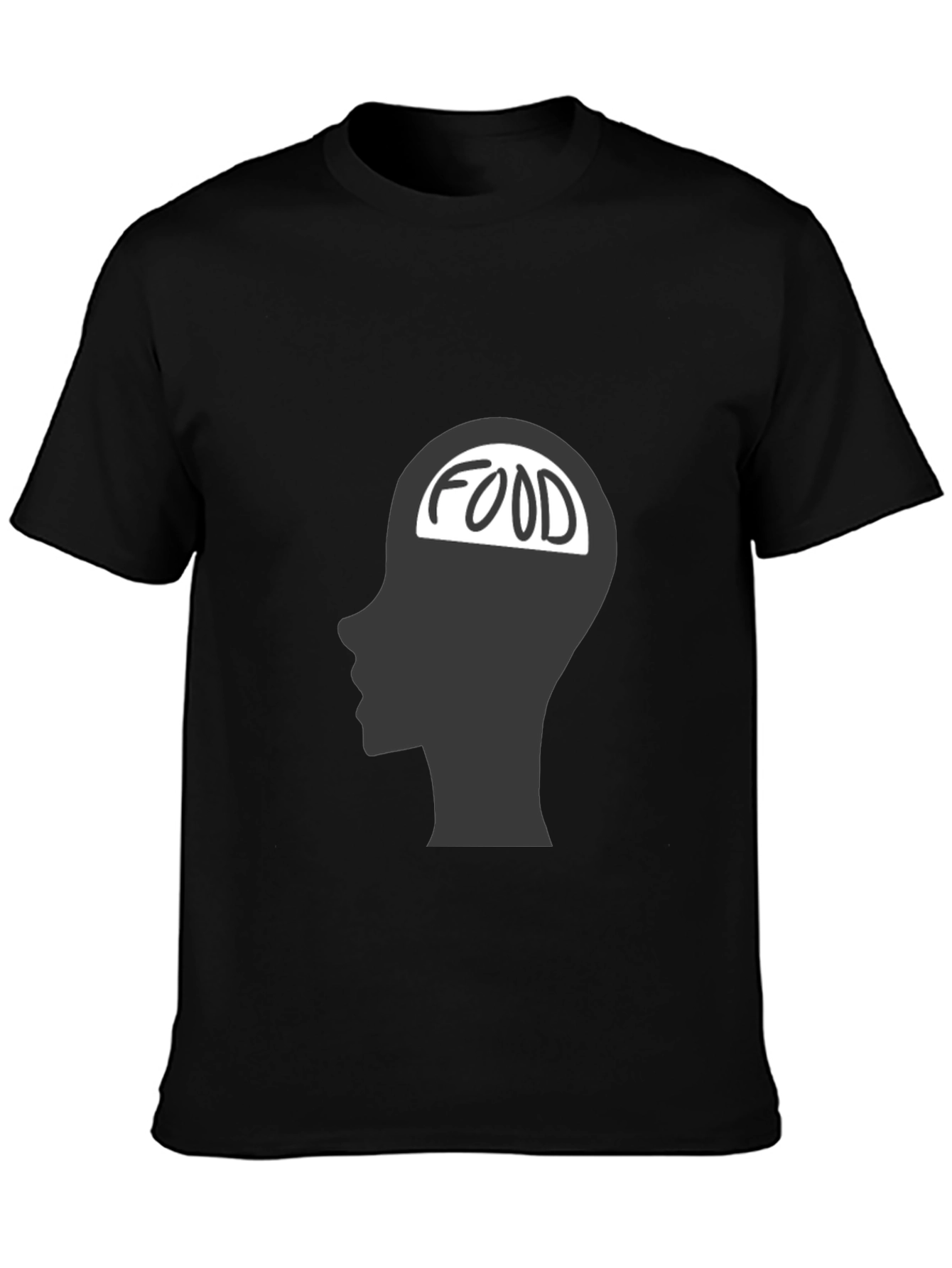 Black Food on the Brain T-Shirt view 3