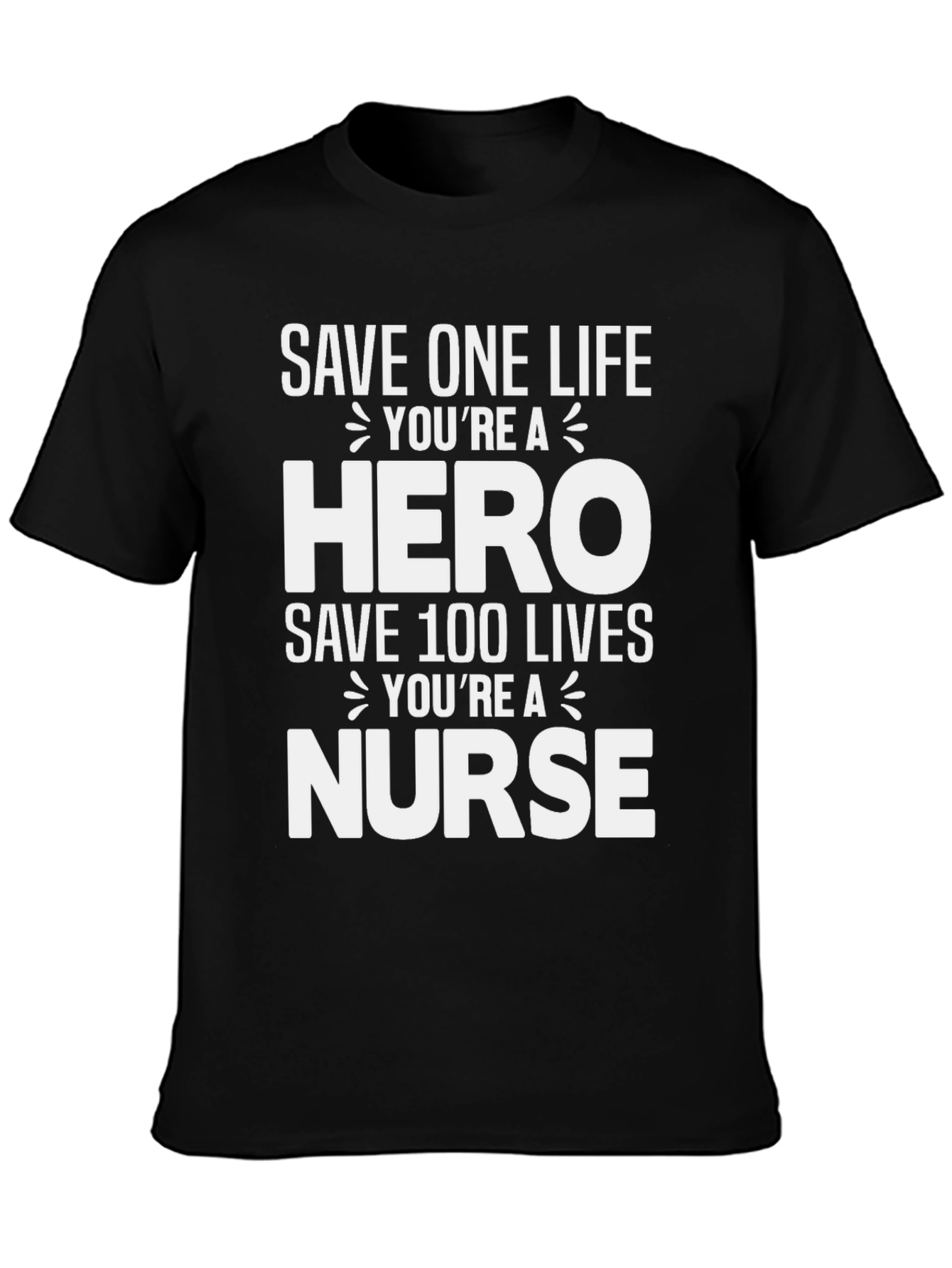 Black Hero Nurse T-Shirt - Save Lives! view 3