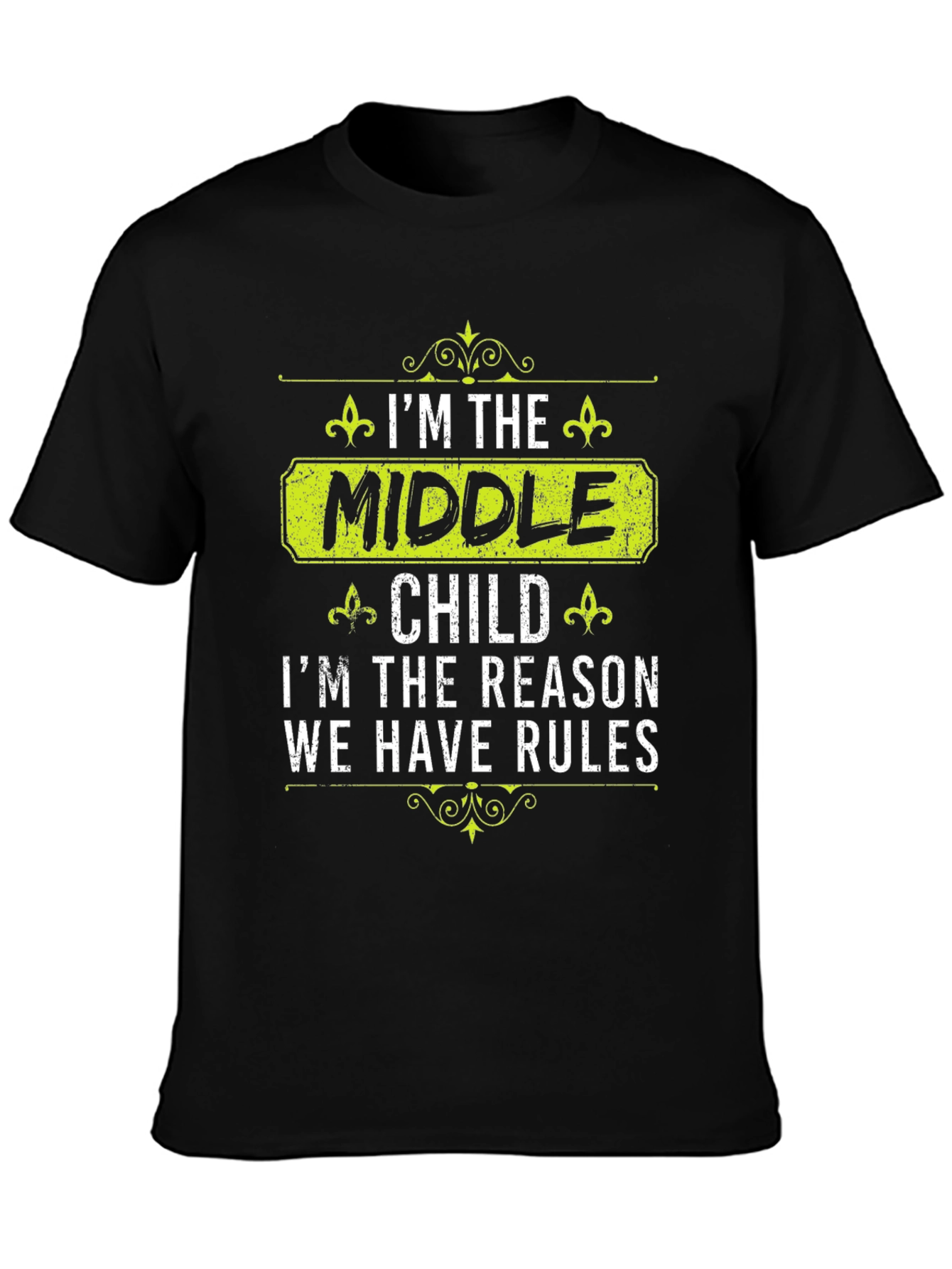Black Middle Child T-Shirt - Reason for the Rules Tee view 3