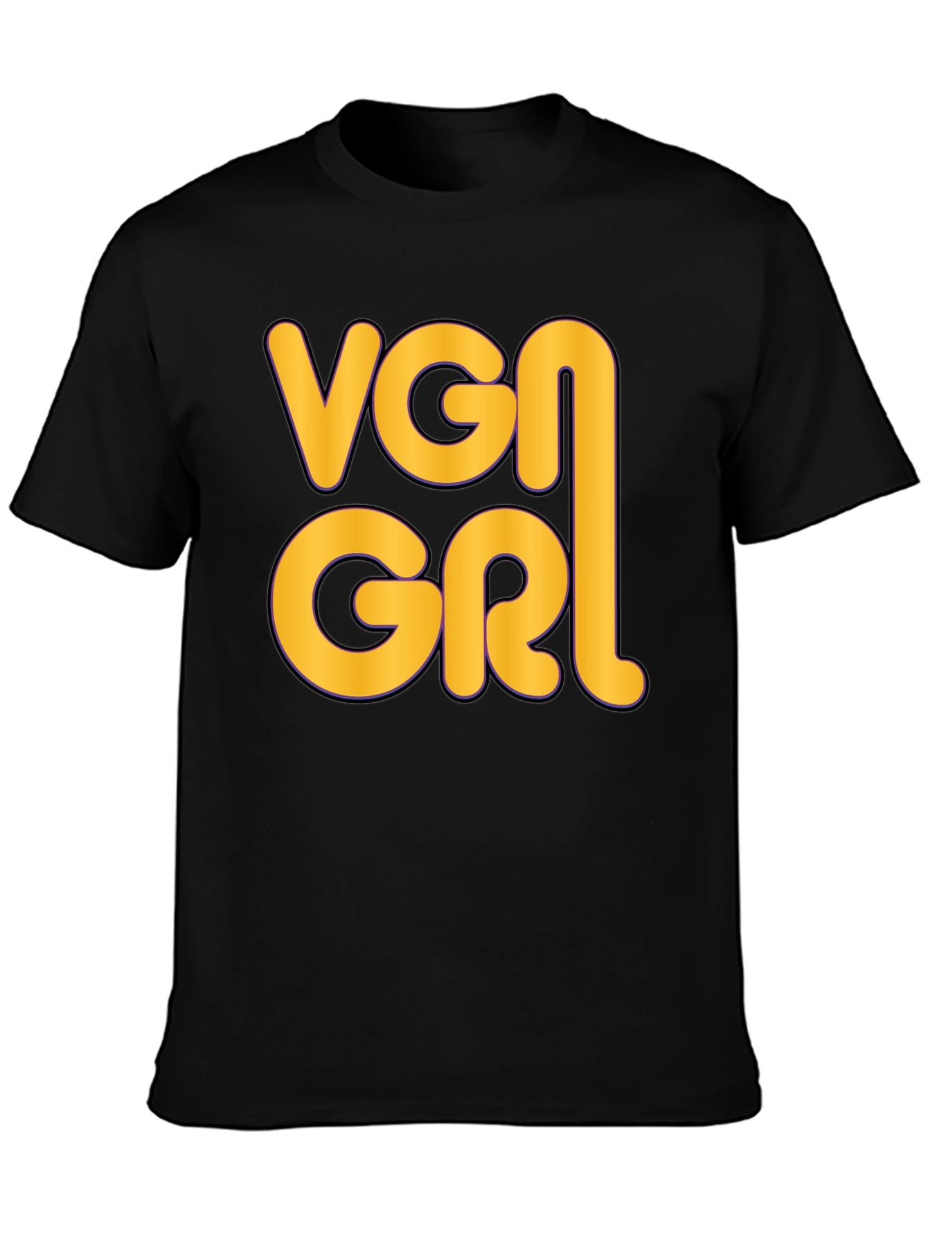 Black VGN GRL Graphic T-Shirt - Unique Design, Casual Wear view 3