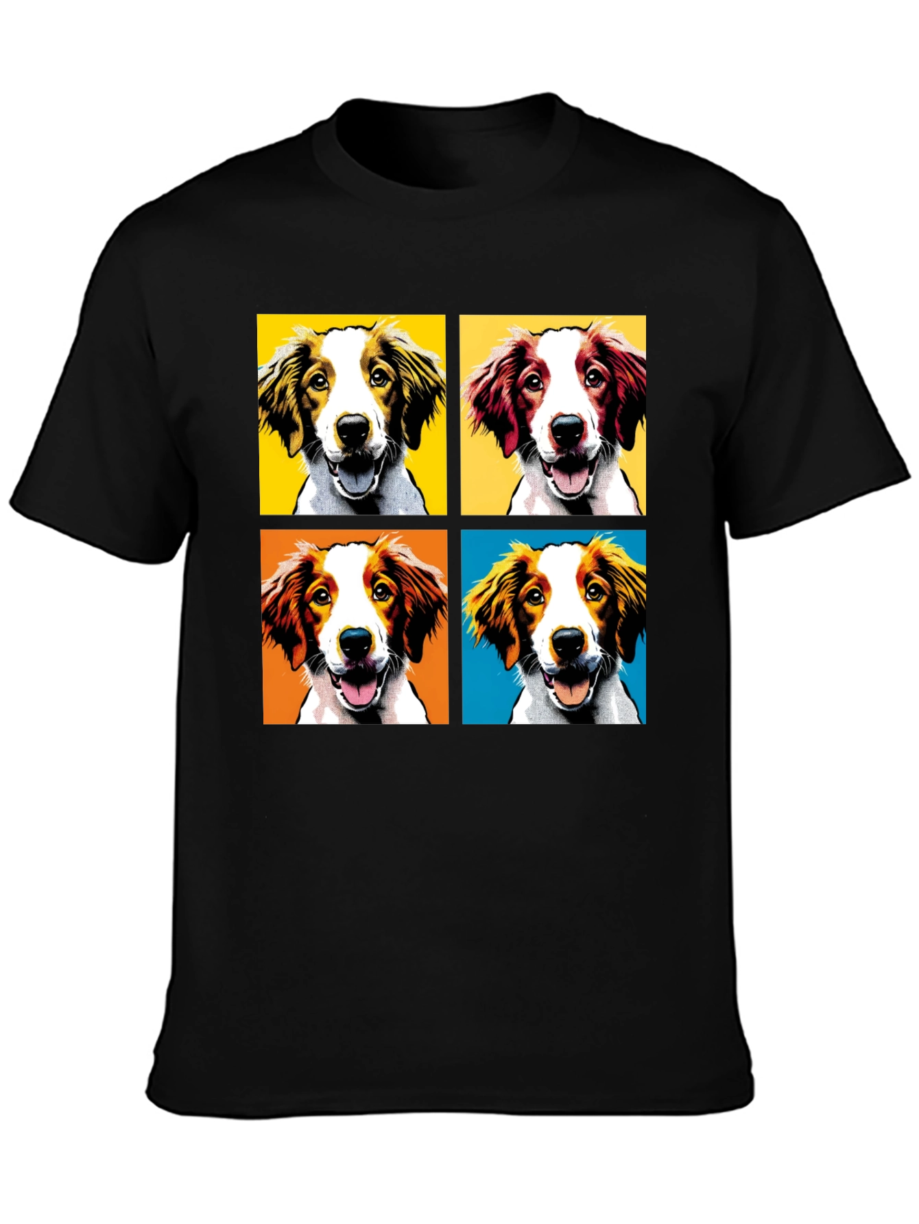 Black Pop Art Dog Breed T-Shirt - Unique Graphic Tee view 3
