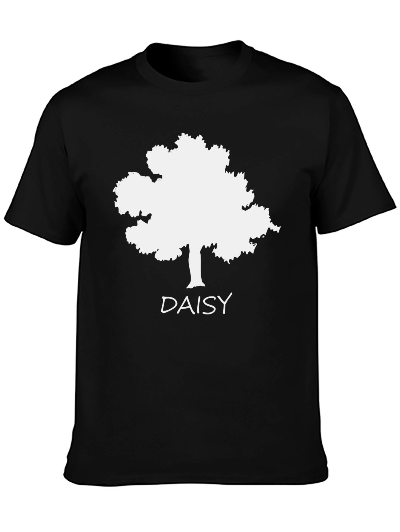 Black Daisy Tree Graphic T-Shirt - Nature Inspired Tee view 3