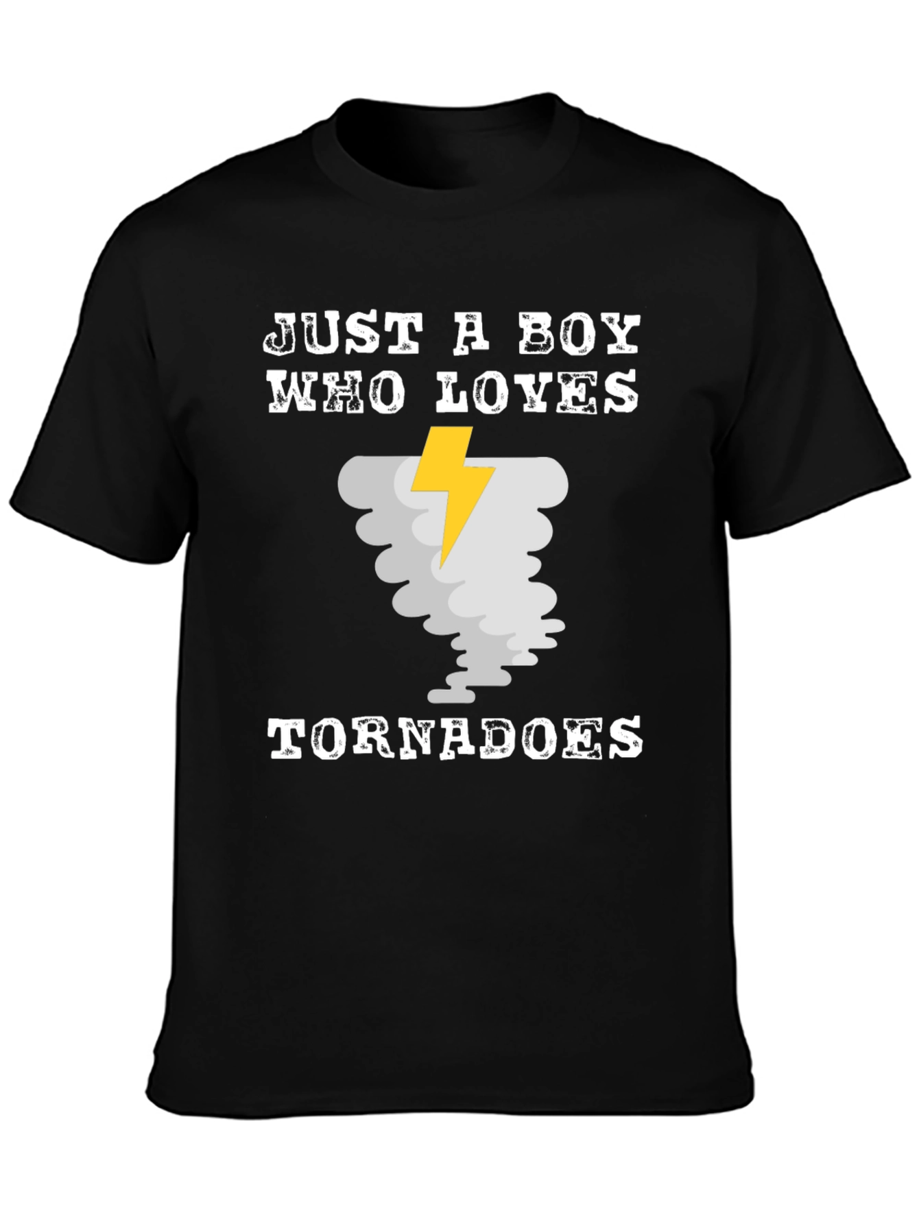 Black Boy Who Loves Tornadoes Graphic Tee view 3