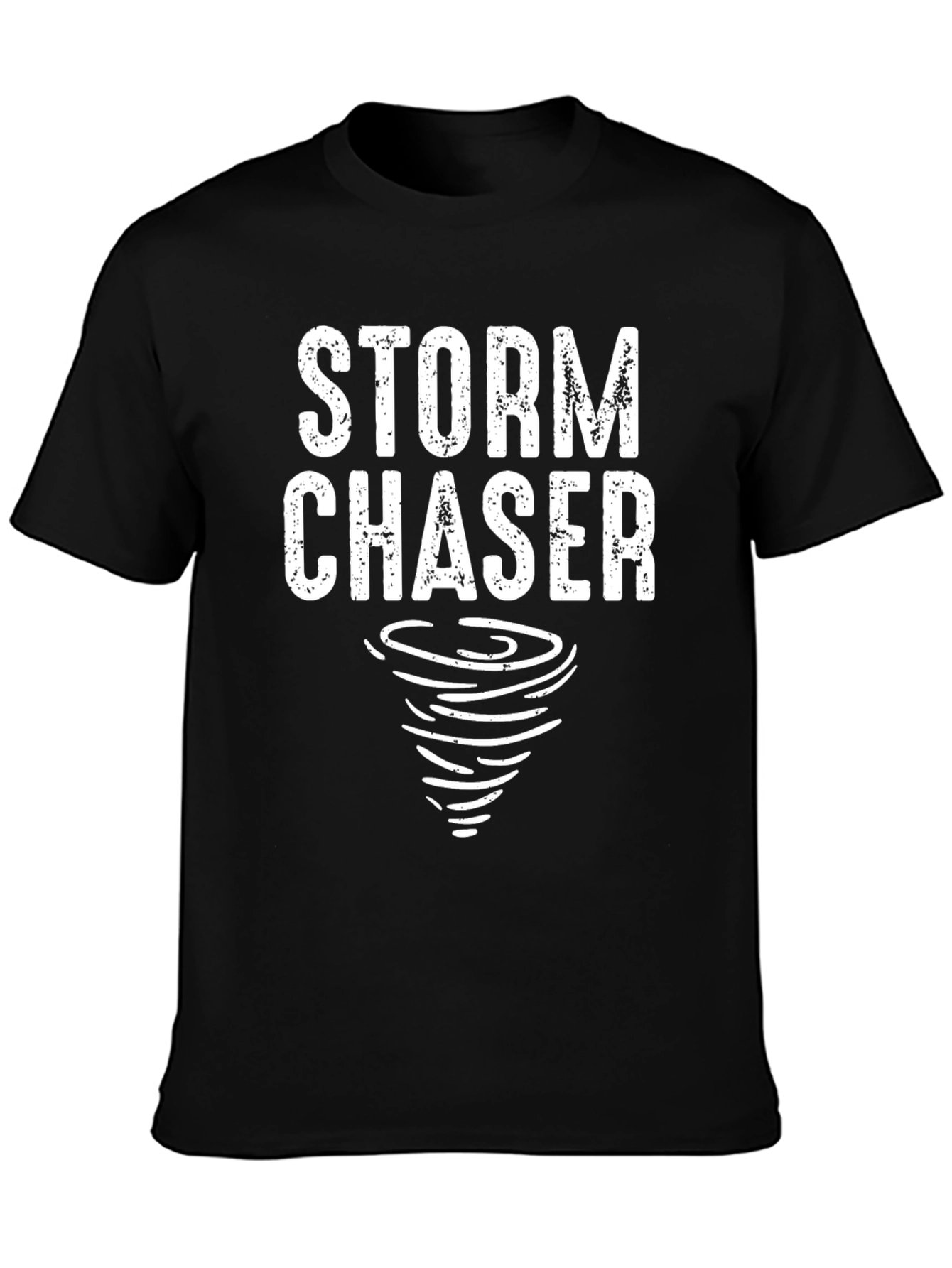 Black Storm Chaser Graphic Tee - Tornado Design view 3