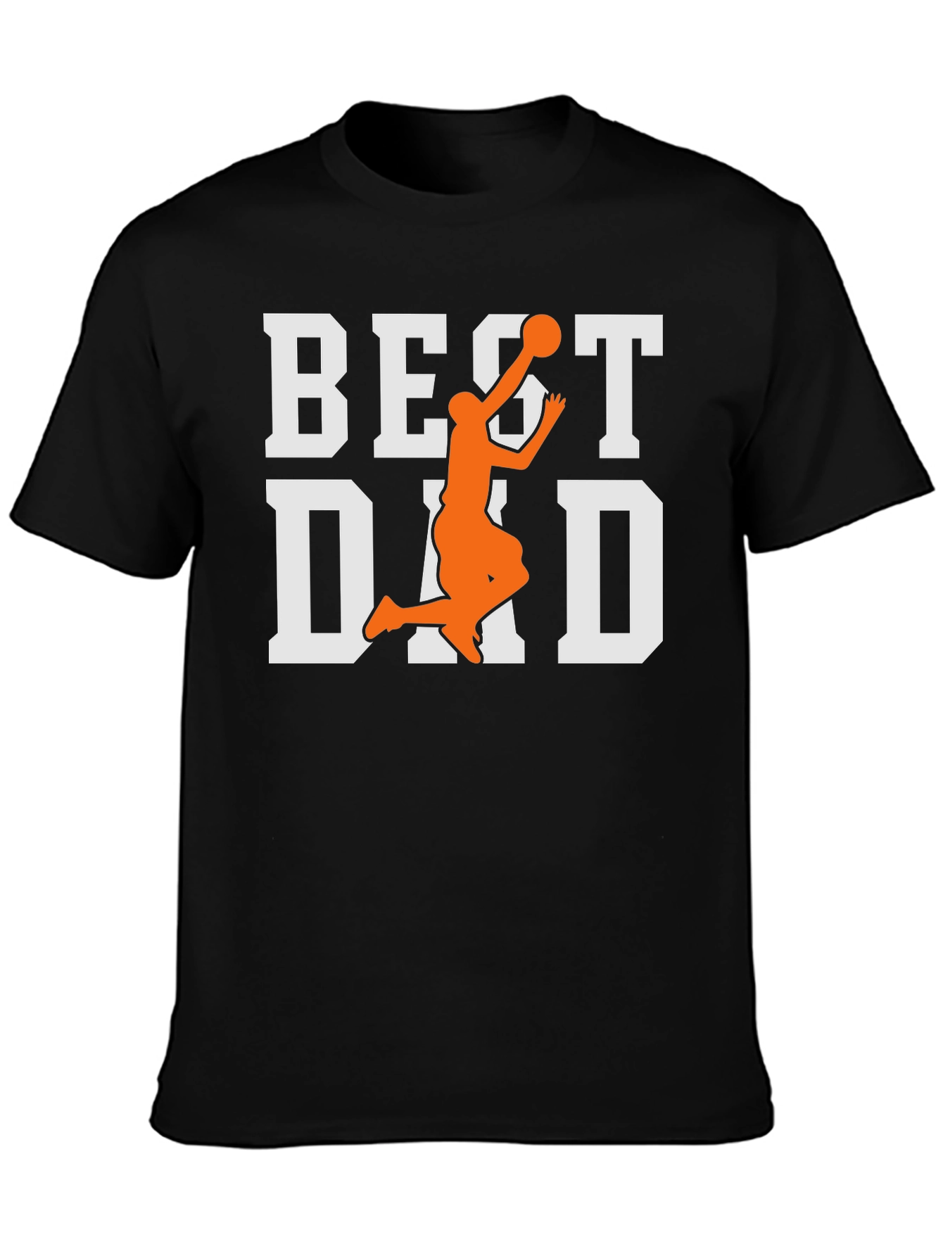 Black Best Dad Basketball Graphic Tee view 3
