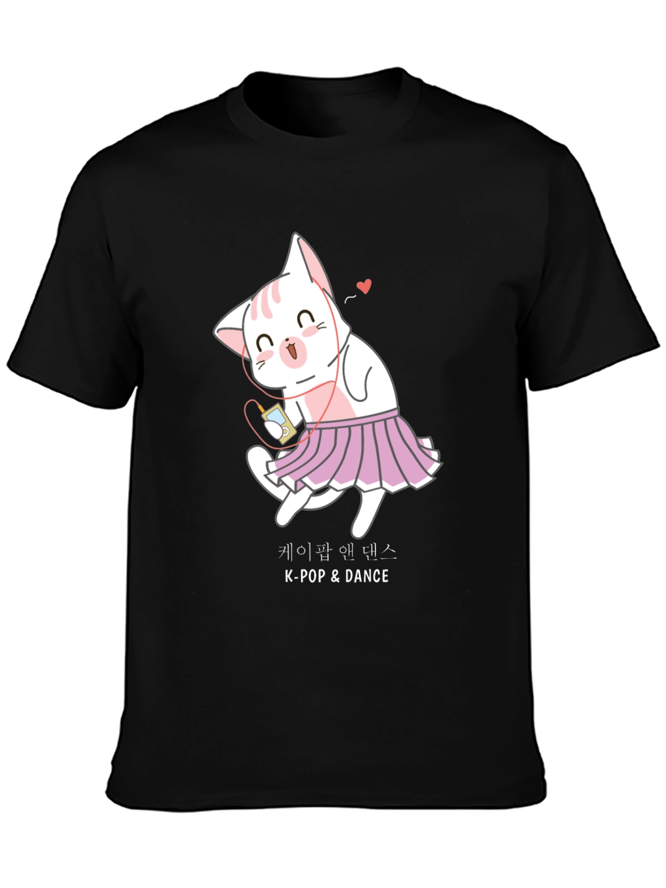 Black K-Pop Dance Cat T-Shirt view 3
