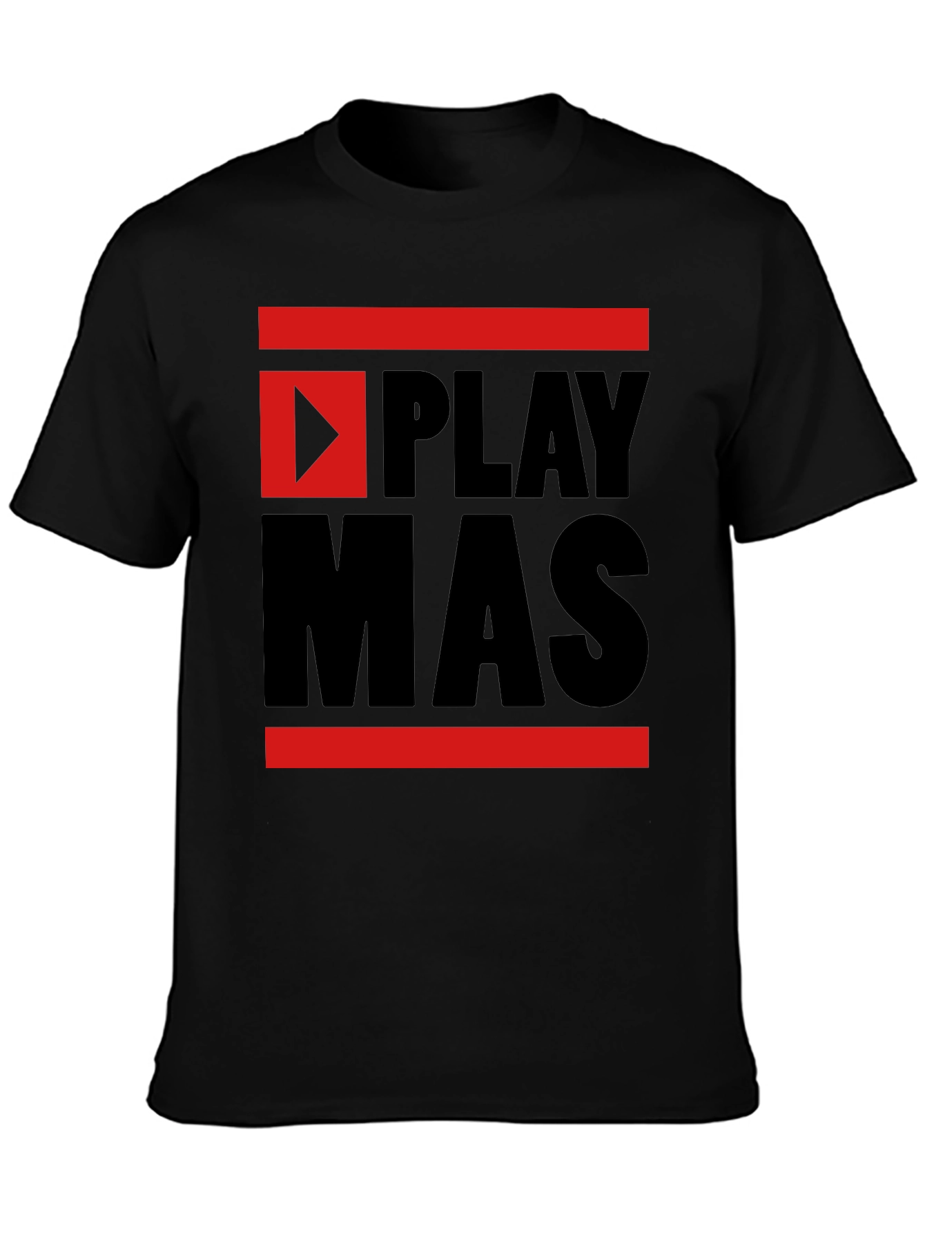 Black Play Mas T-Shirt - Black view 3