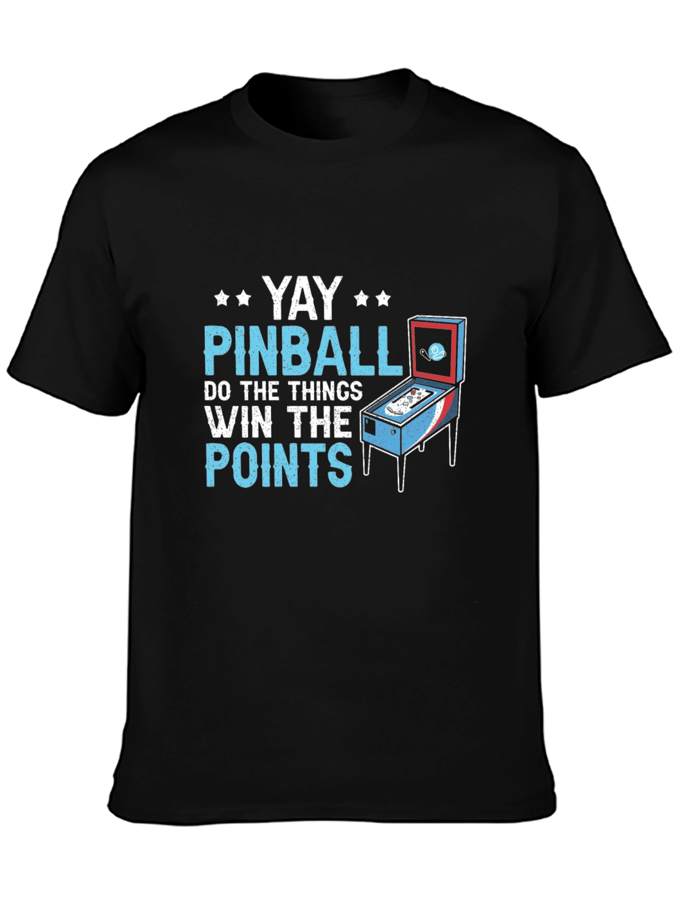Black Yay Pinball Graphic Tee - Do the Things, Win the Points view 3