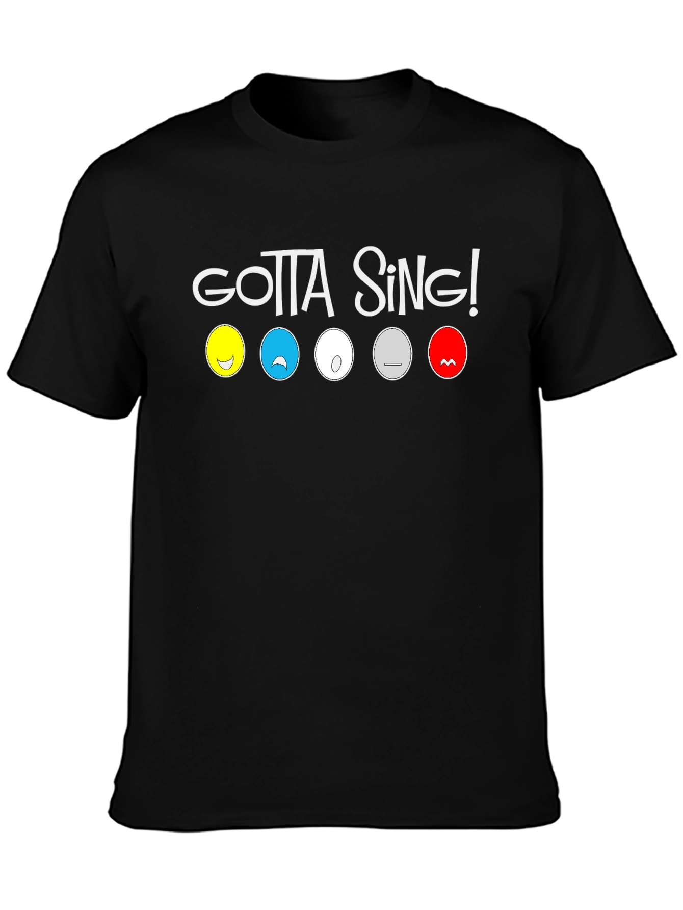 Black Gotta Sing! Emotions T-Shirt - Black Cotton Tee view 3