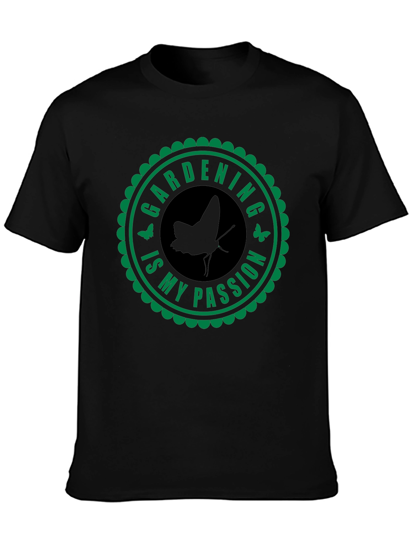 Black Gardening is My Passion Graphic T-Shirt view 3