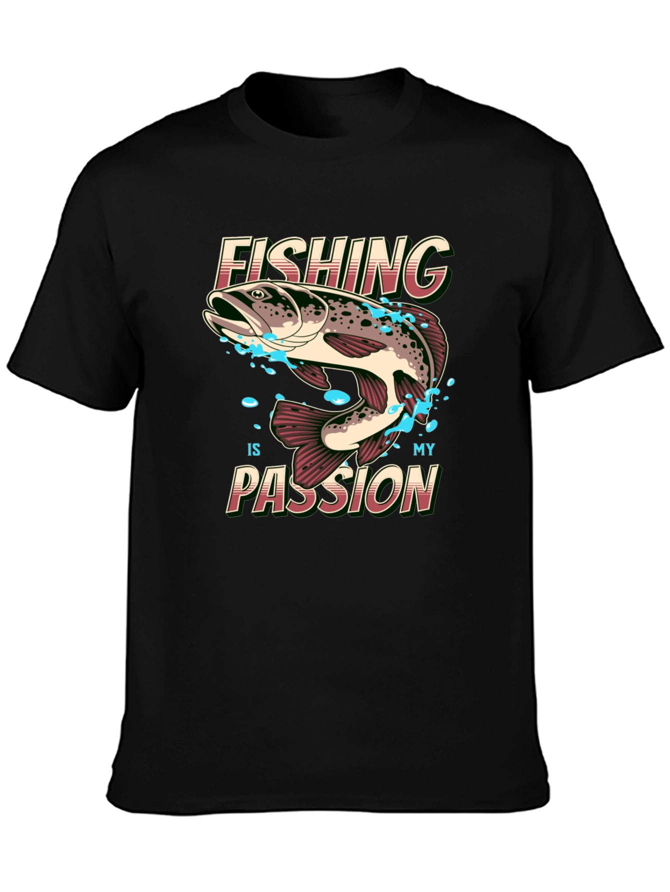 Black Fishing is My Passion Graphic Tee view 3