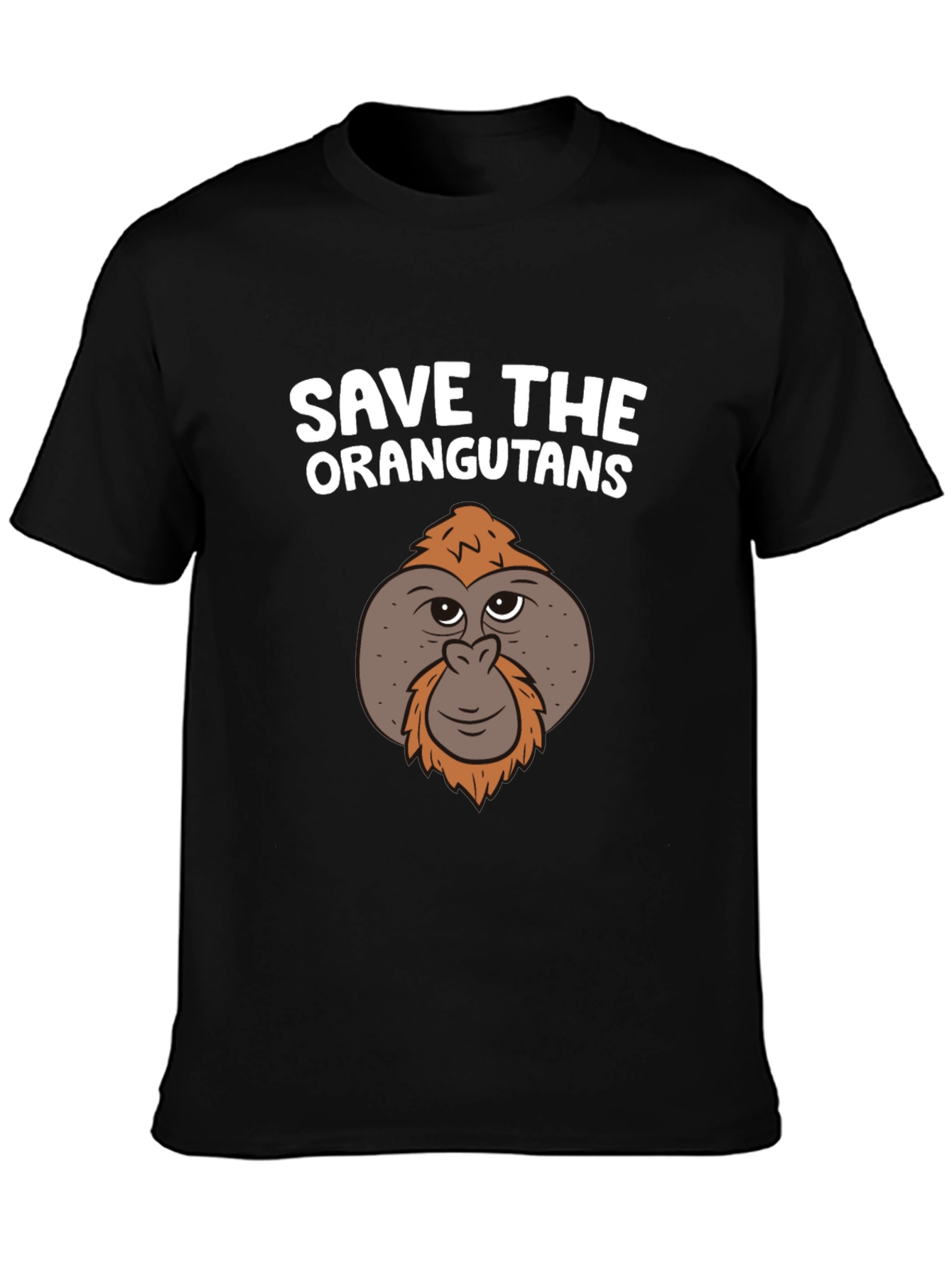 Black Save the Orangutans Graphic T-Shirt view 3