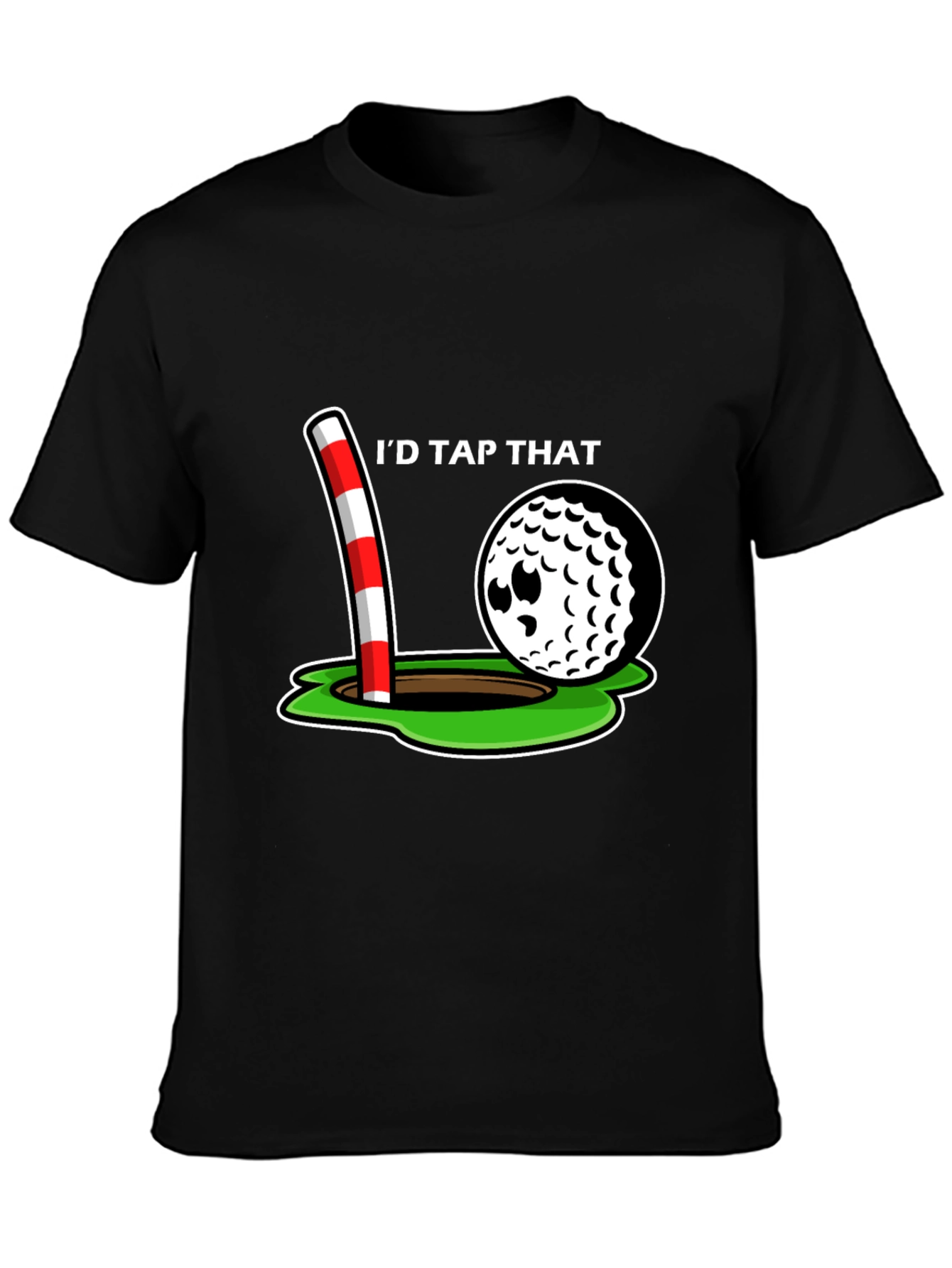 Black I'd Tap That Golf T-Shirt view 3