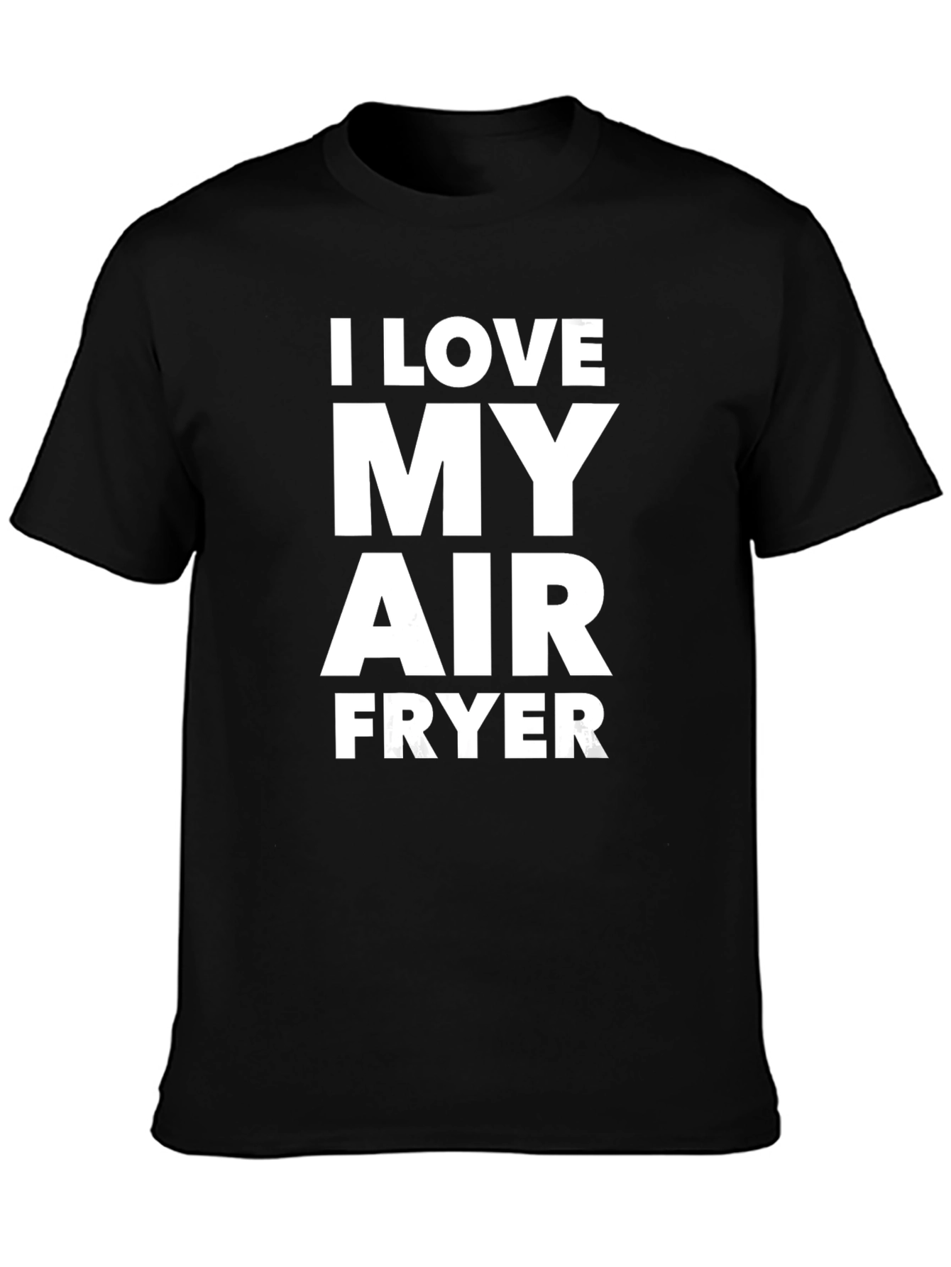 I Love My Air Fryer Black T-Shirt - 3
