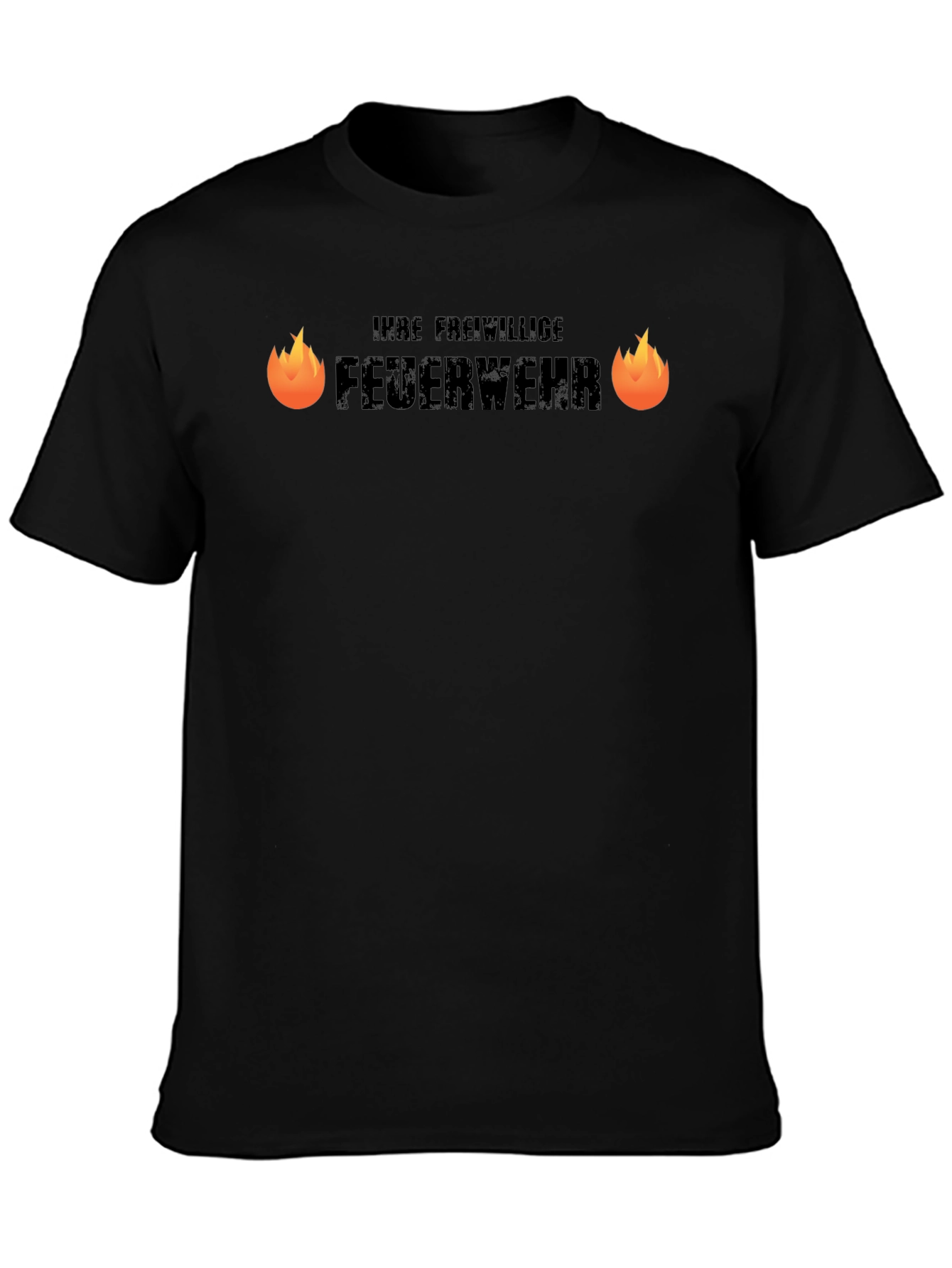 Black Volunteer Firefighter Graphic Tee view 3