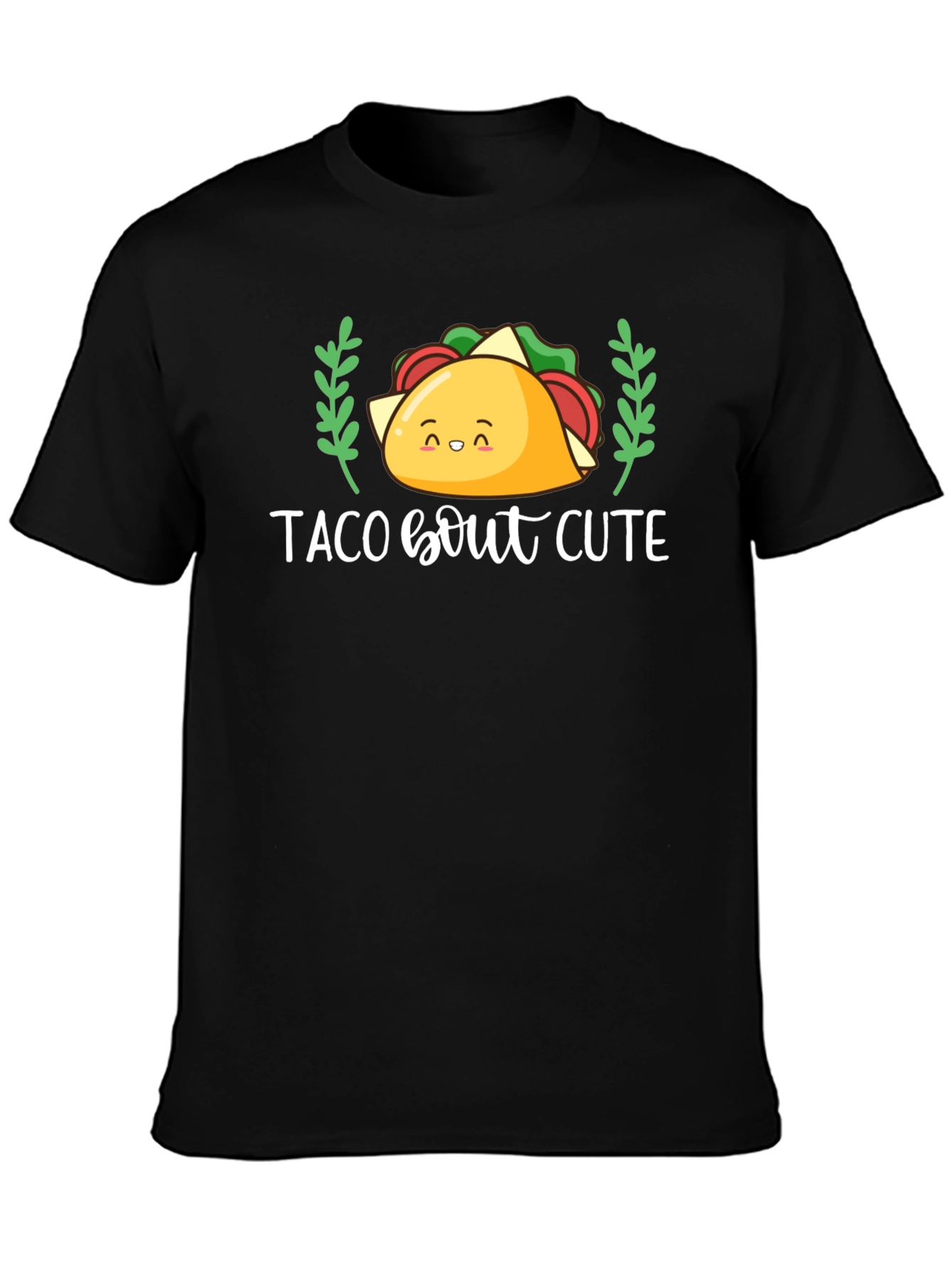Black Taco Bout Cute T-Shirt - Funny Foodie Tee view 3