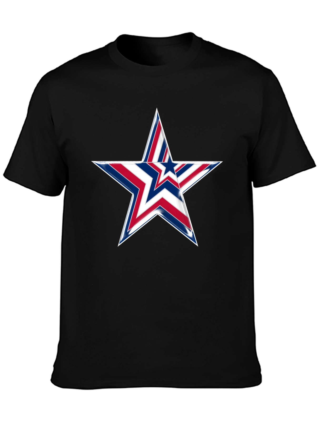 Black Patriotic Star Graphic Tee - USA Pride view 3