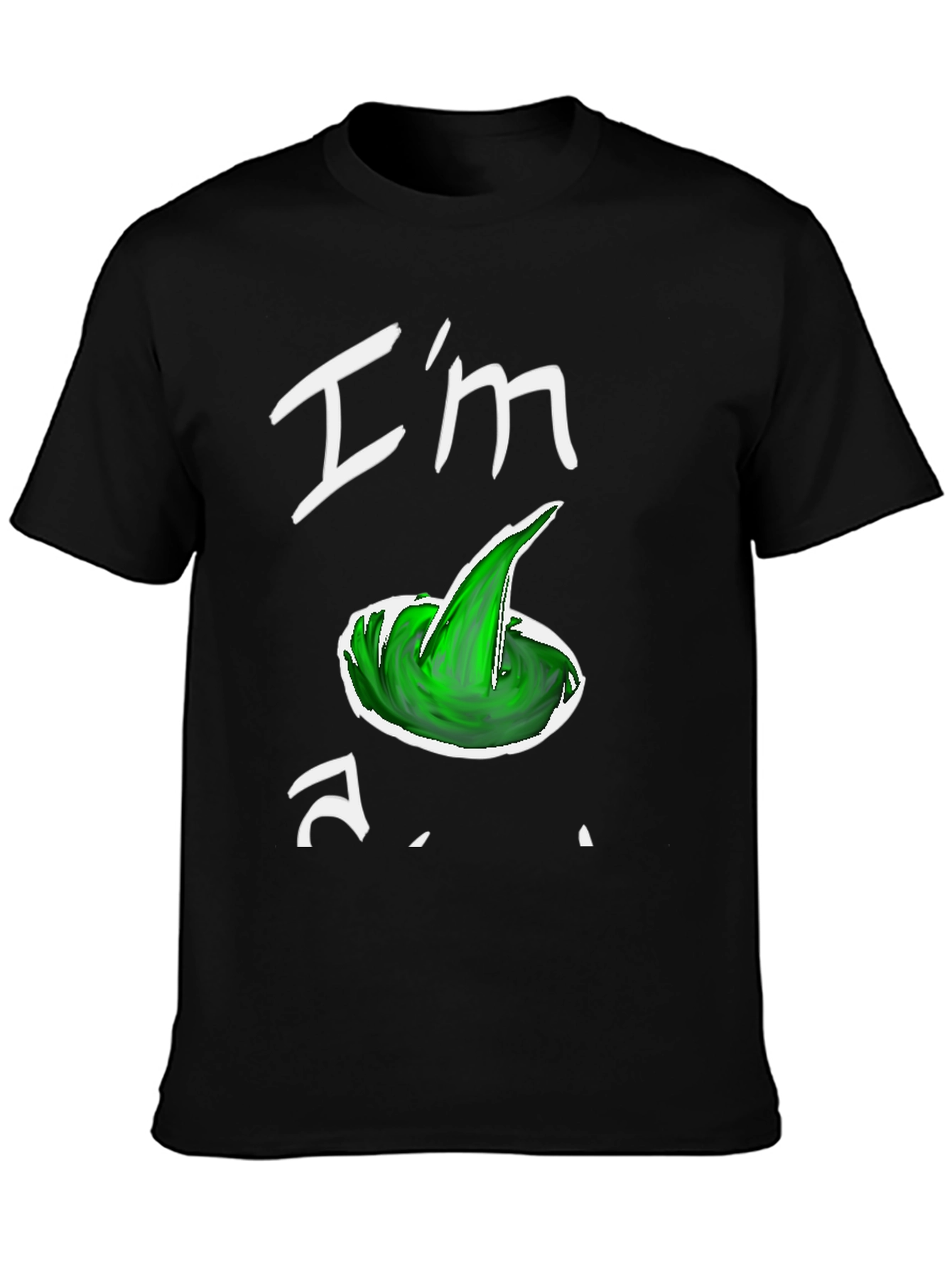 Black I'm a Wizard Hat Graphic T-Shirt view 3