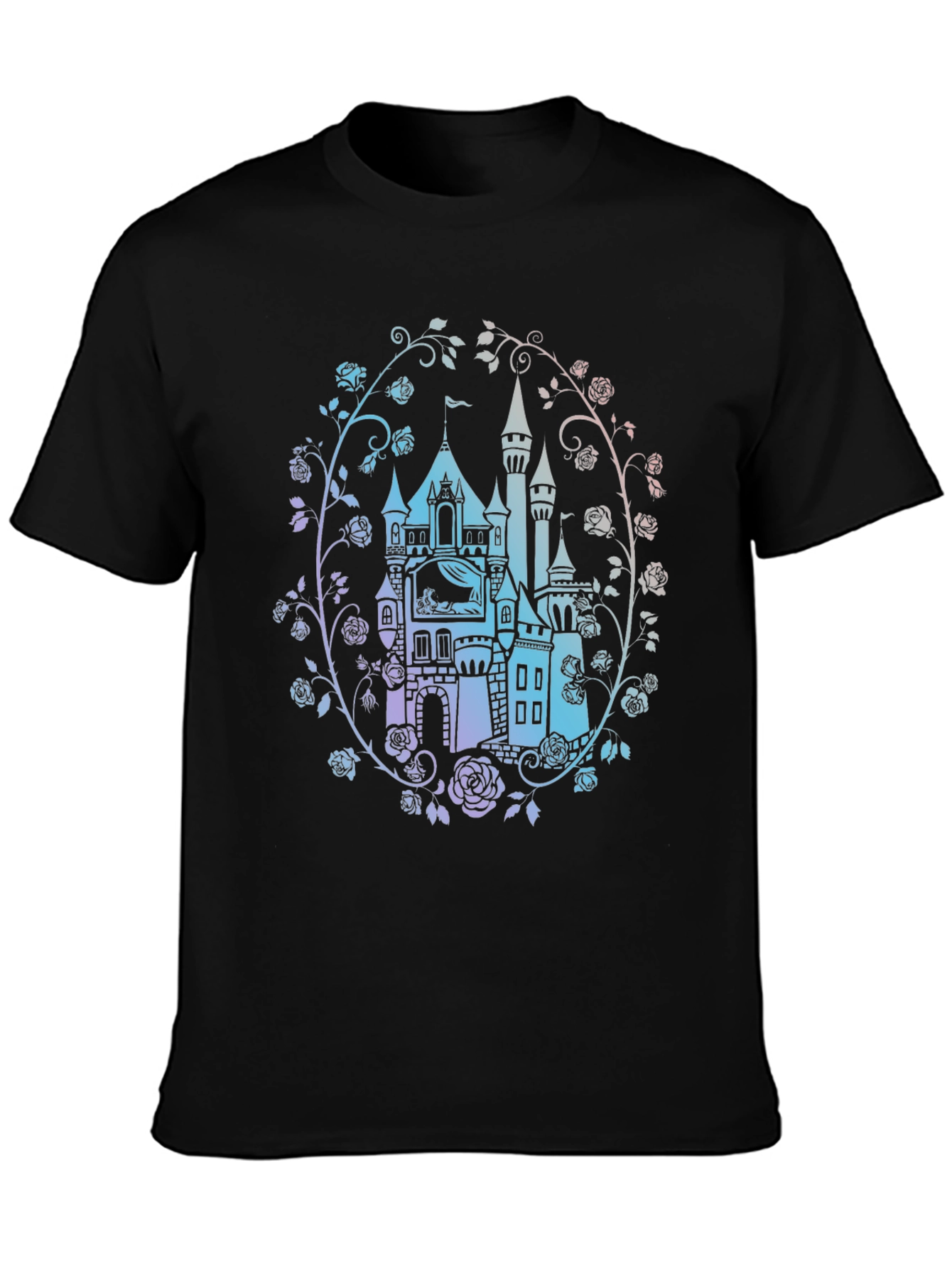 Black Enchanted Castle Black T-Shirt view 3