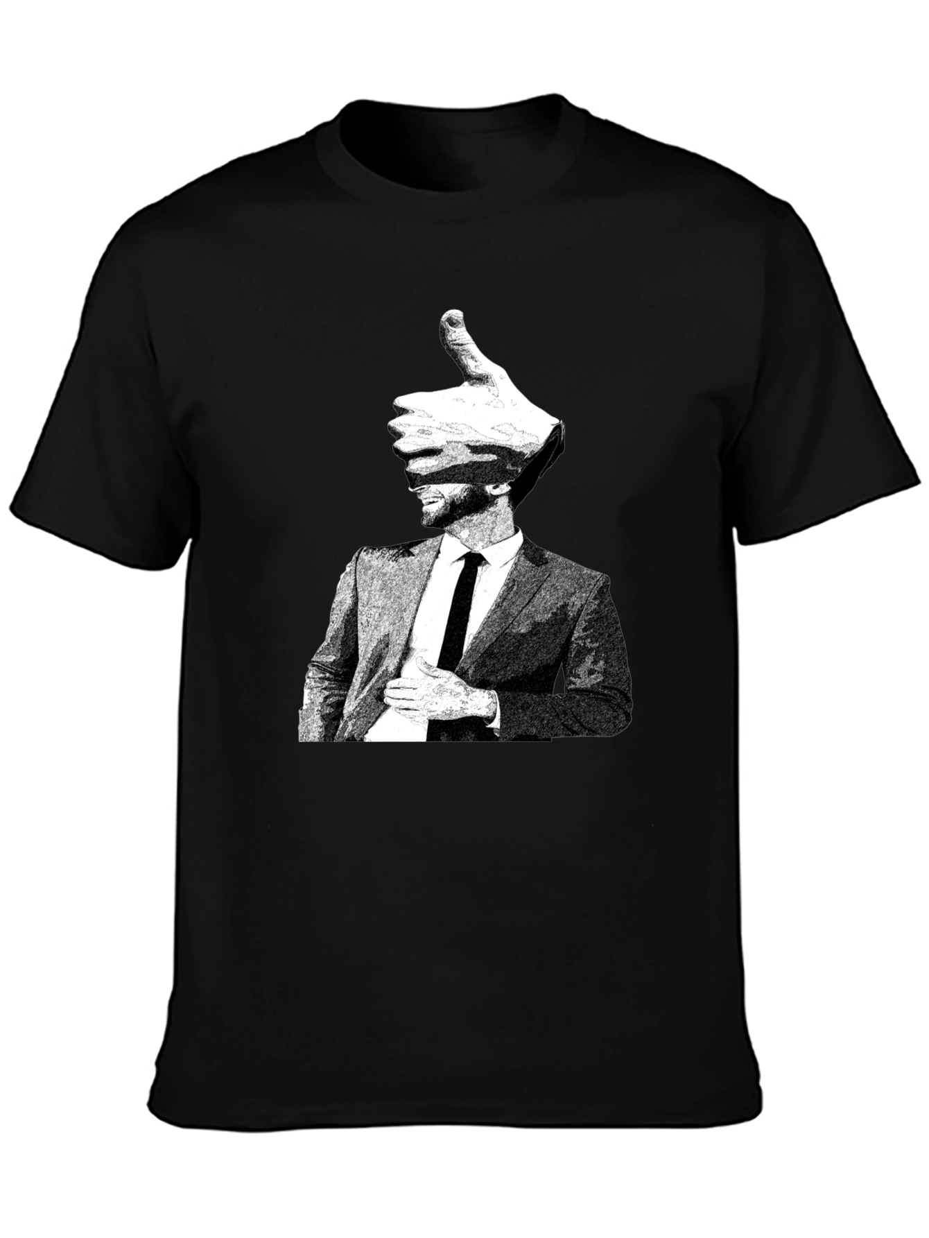 Black Thumbs Up Boss Graphic T-Shirt view 3