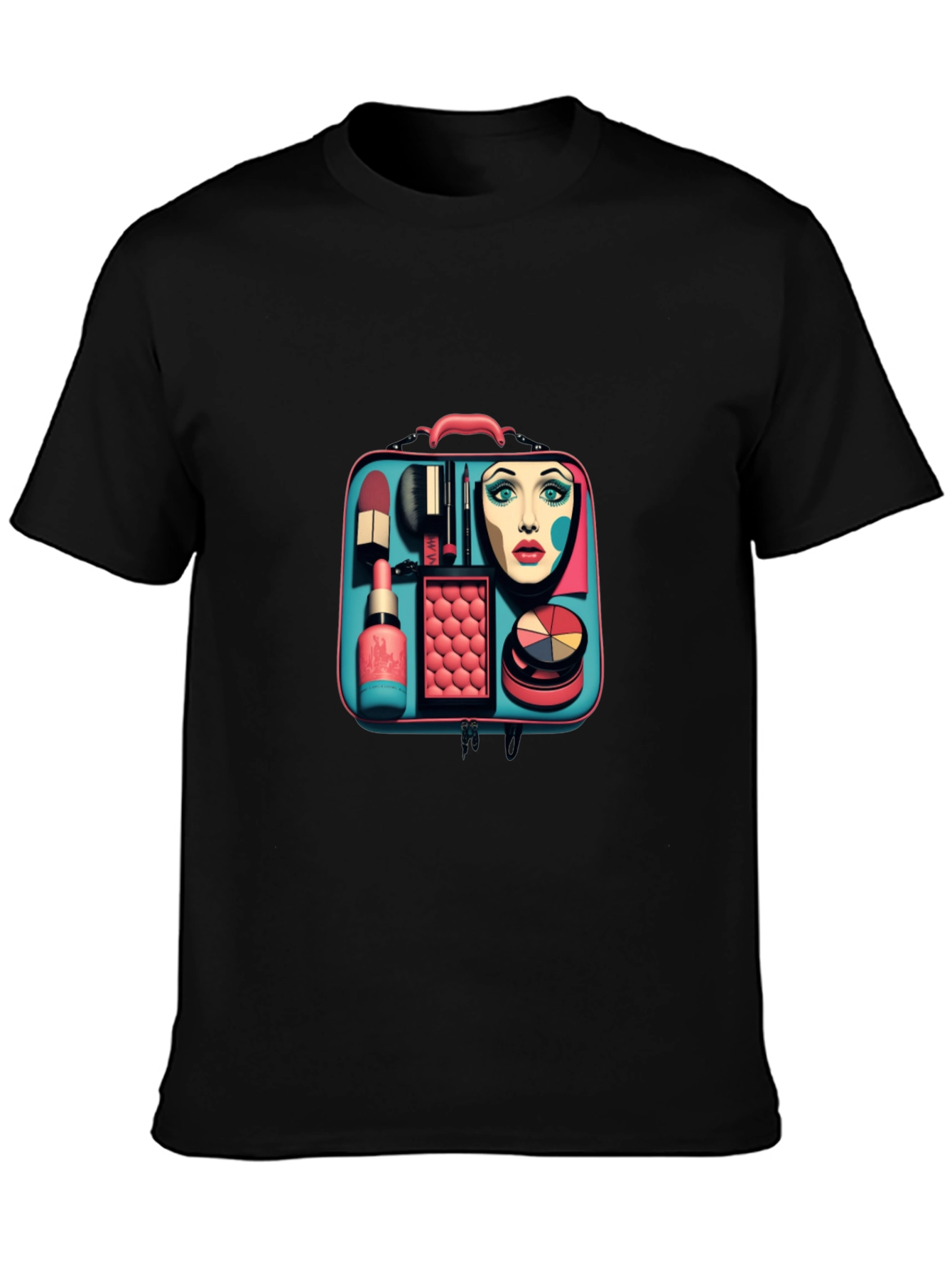 Black Makeup Artist Kit Graphic Tee view 3