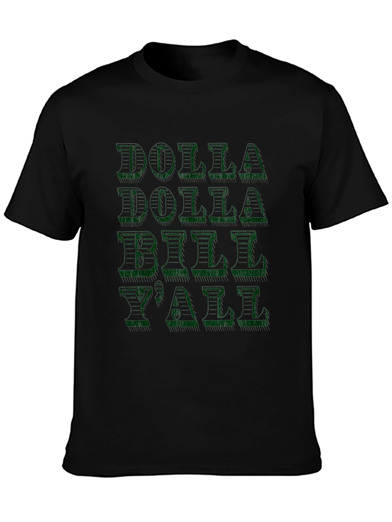 Black Dolla Dolla Bill Y'all Graphic Tee - Black view 3