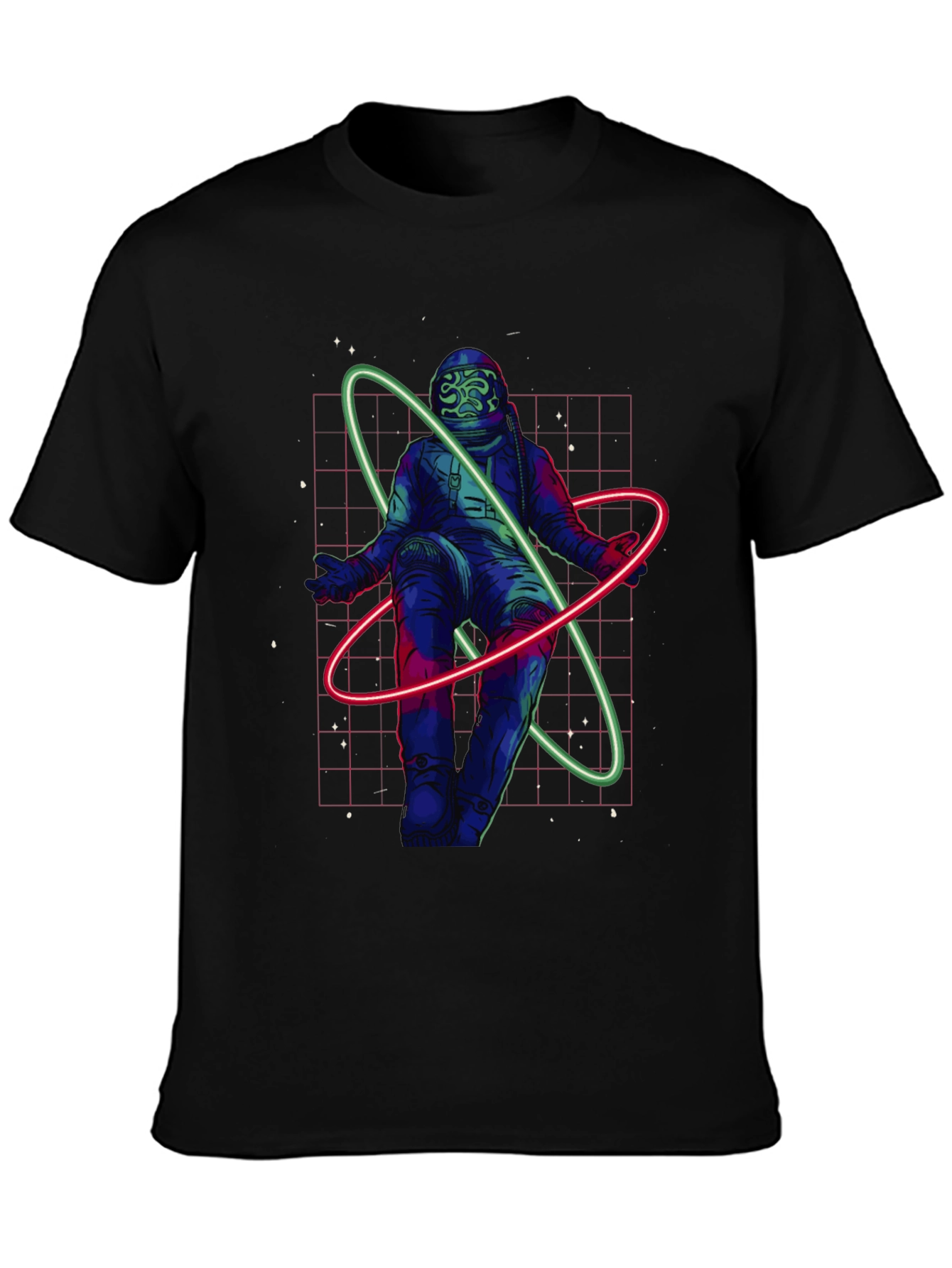 Black Astronaut Graphic T-Shirt - Space Design view 3