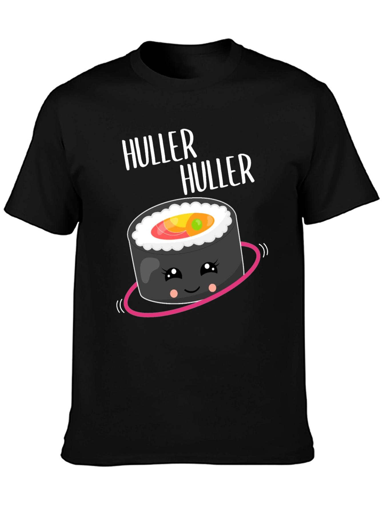 Black Huller Sushi Kawaii Style T-Shirt view 3
