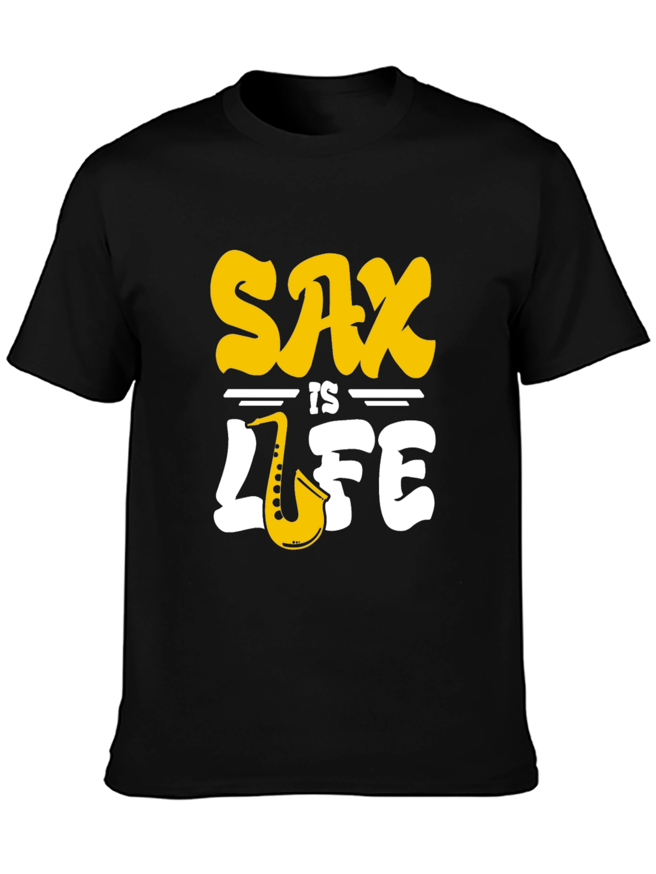 Black Sax is Life Graphic T-Shirt view 3