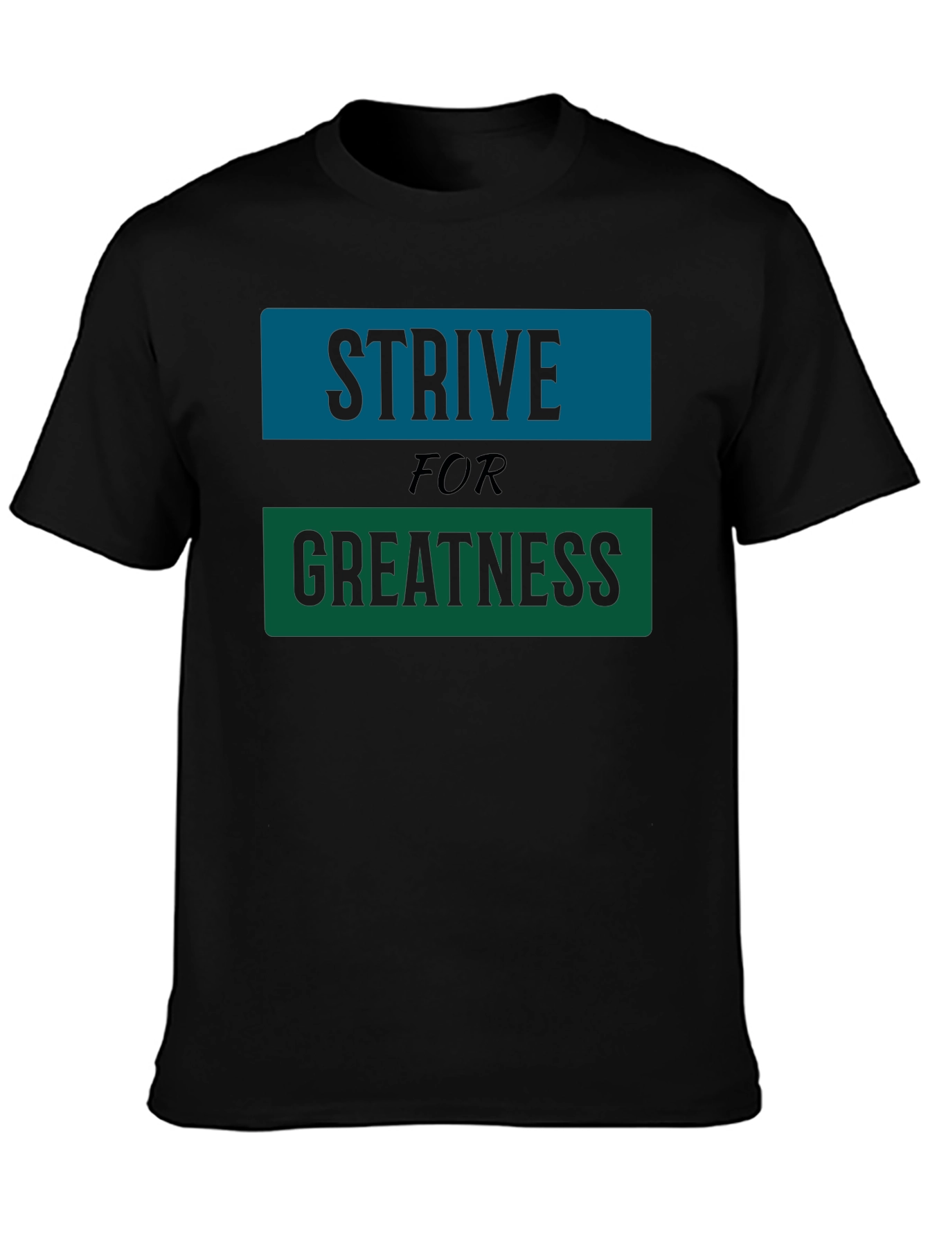 Black Strive for Greatness Graphic Tee view 3