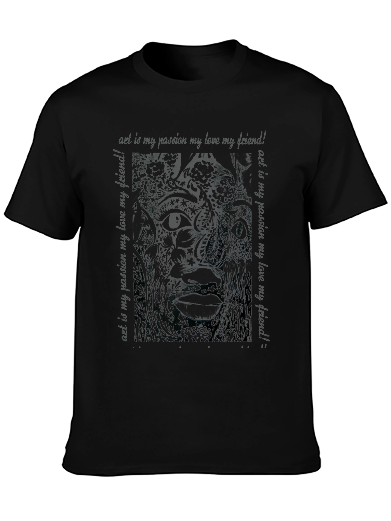 Black Art is My Passion Graphic Tee - Black view 3