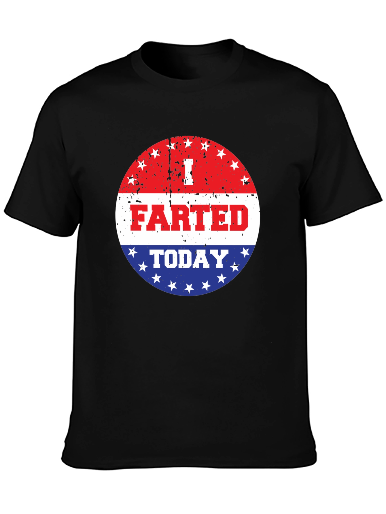 Black I Farted Today Graphic T-Shirt - Funny Slogan Tee view 3