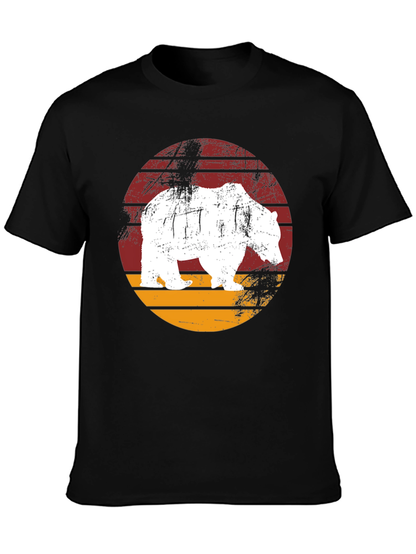 Black Bear Graphic Print Crew Neck T-Shirt view 3