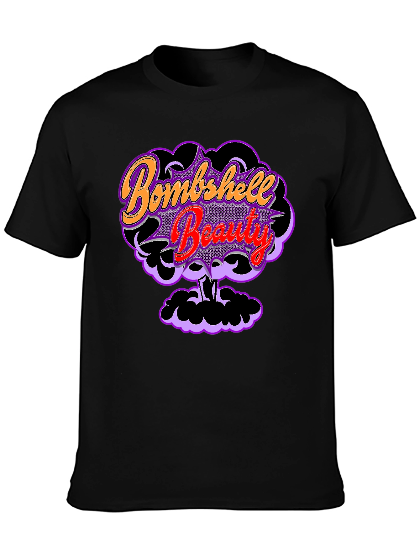 Black Bombshell Beauty Graphic T-Shirt view 3