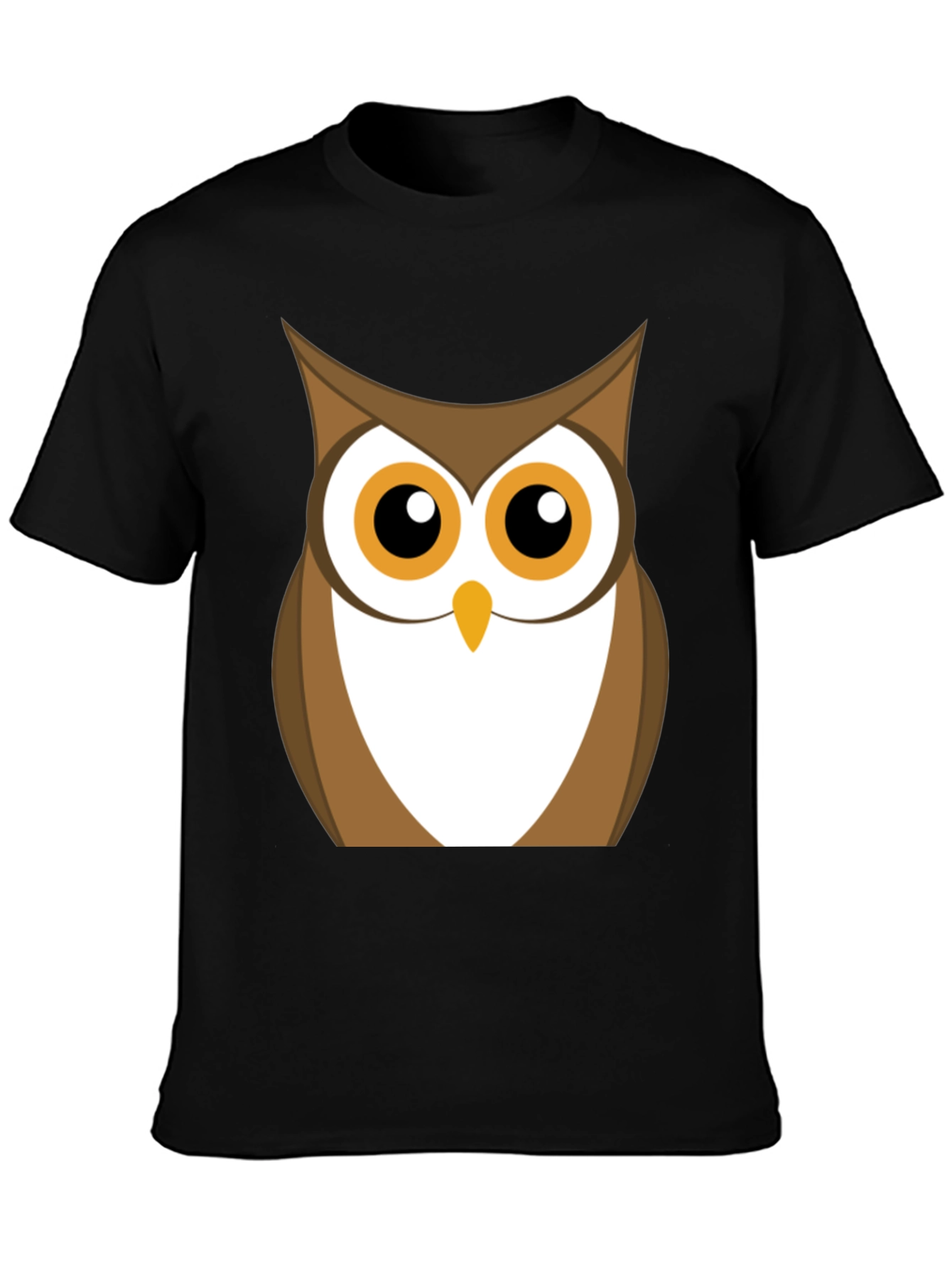 Black Owl Graphic Print Black T-Shirt view 3
