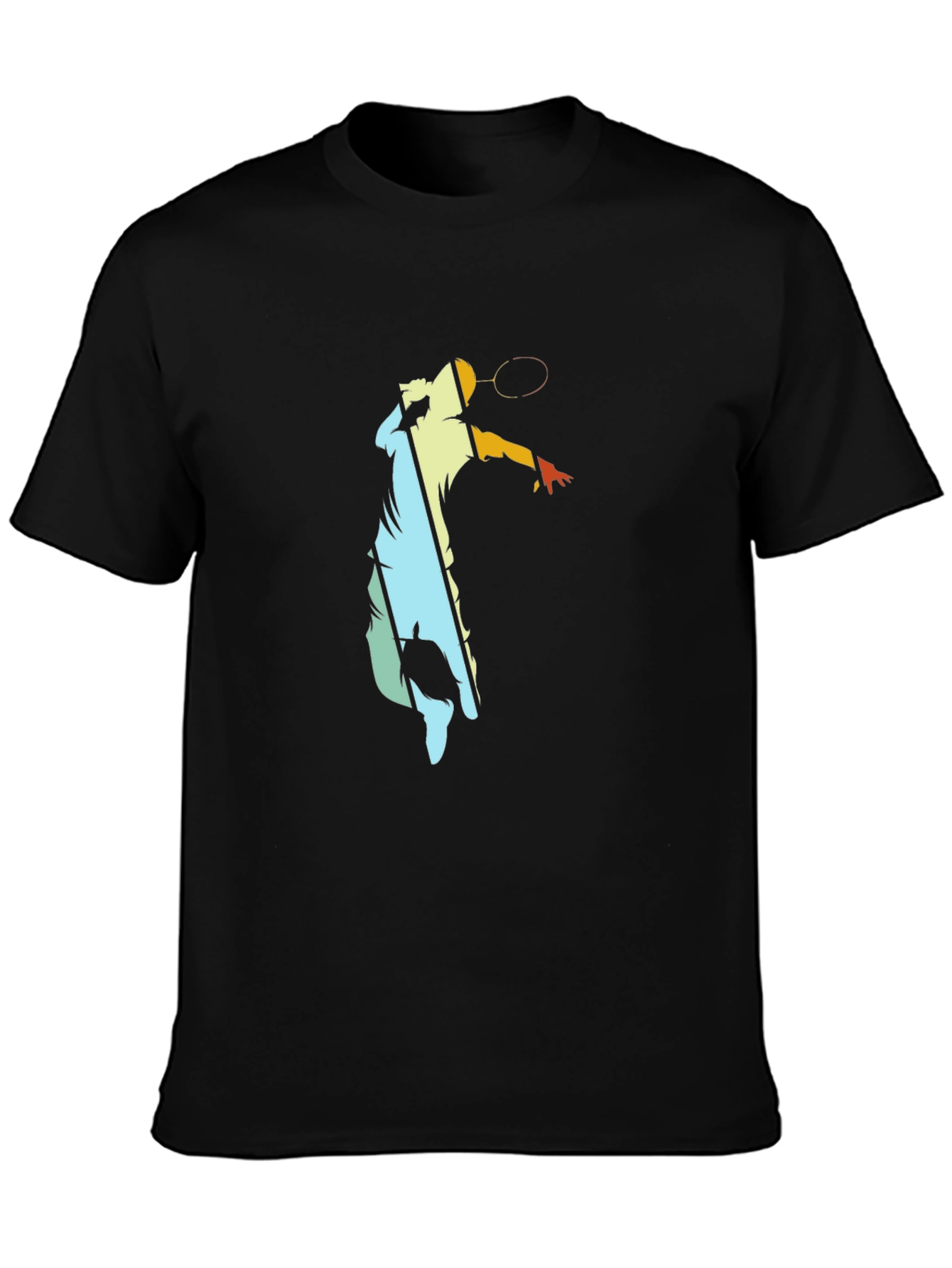 Black Retro Tennis Graphic Tee view 3