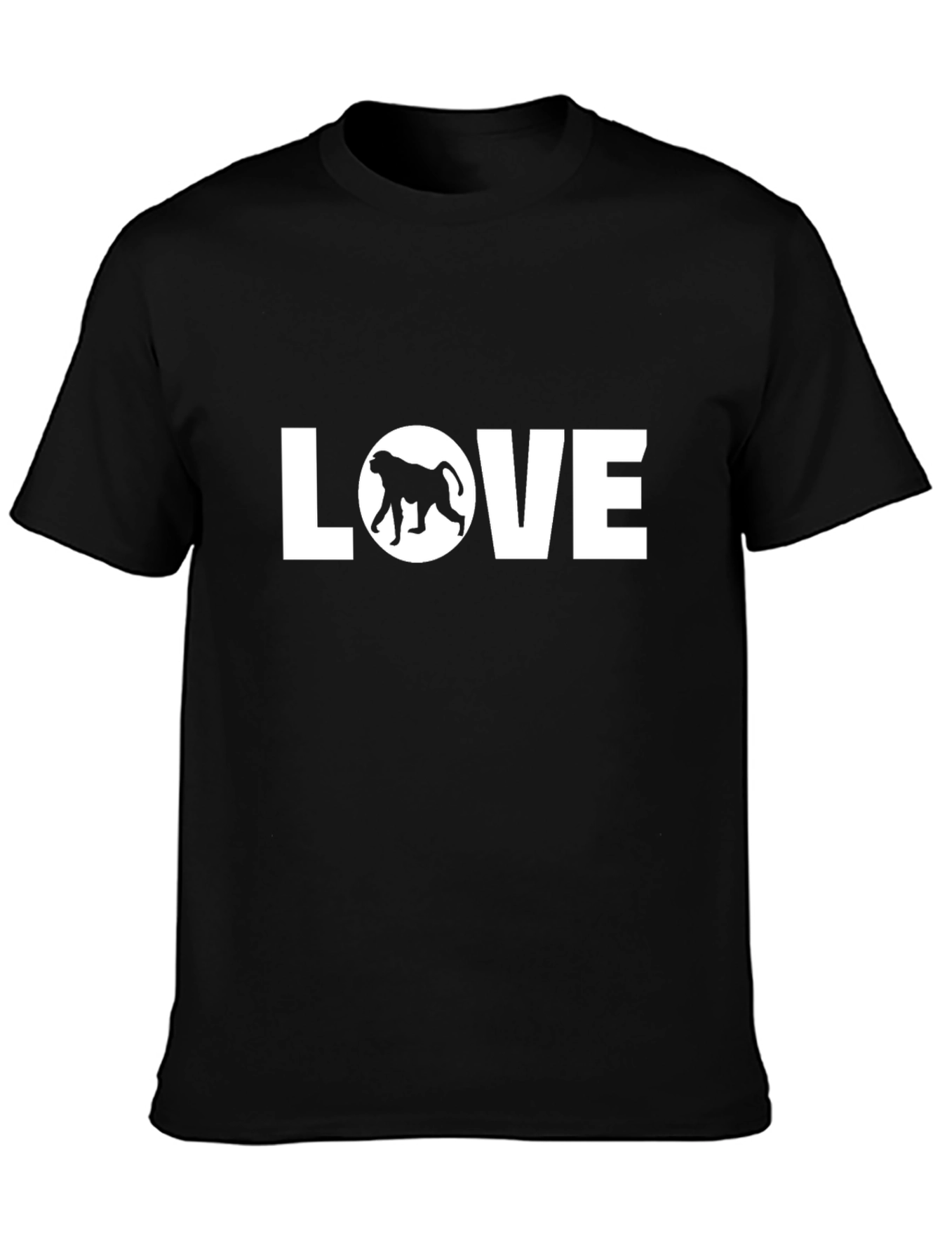 Black Love Baboon Graphic T-Shirt view 3